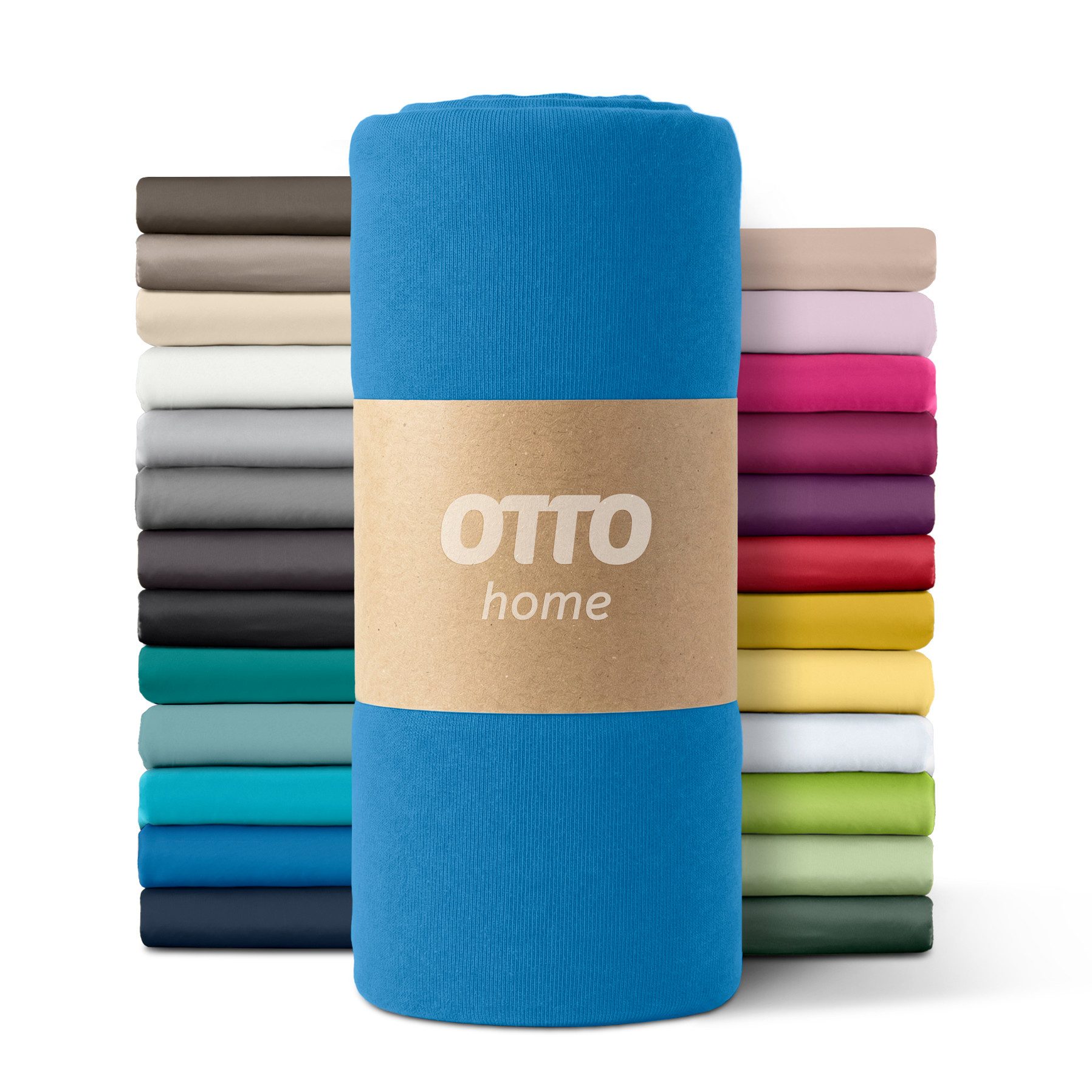 OTTO home Spannbettlaken PAPRIKA Microfaser-Jersey und warme Fleece-Qualität, Microfaser-Jersey, Gummizug: rundum, (2 Stück), Bettlaken Laken Spannbettuch, schnelltrocknend