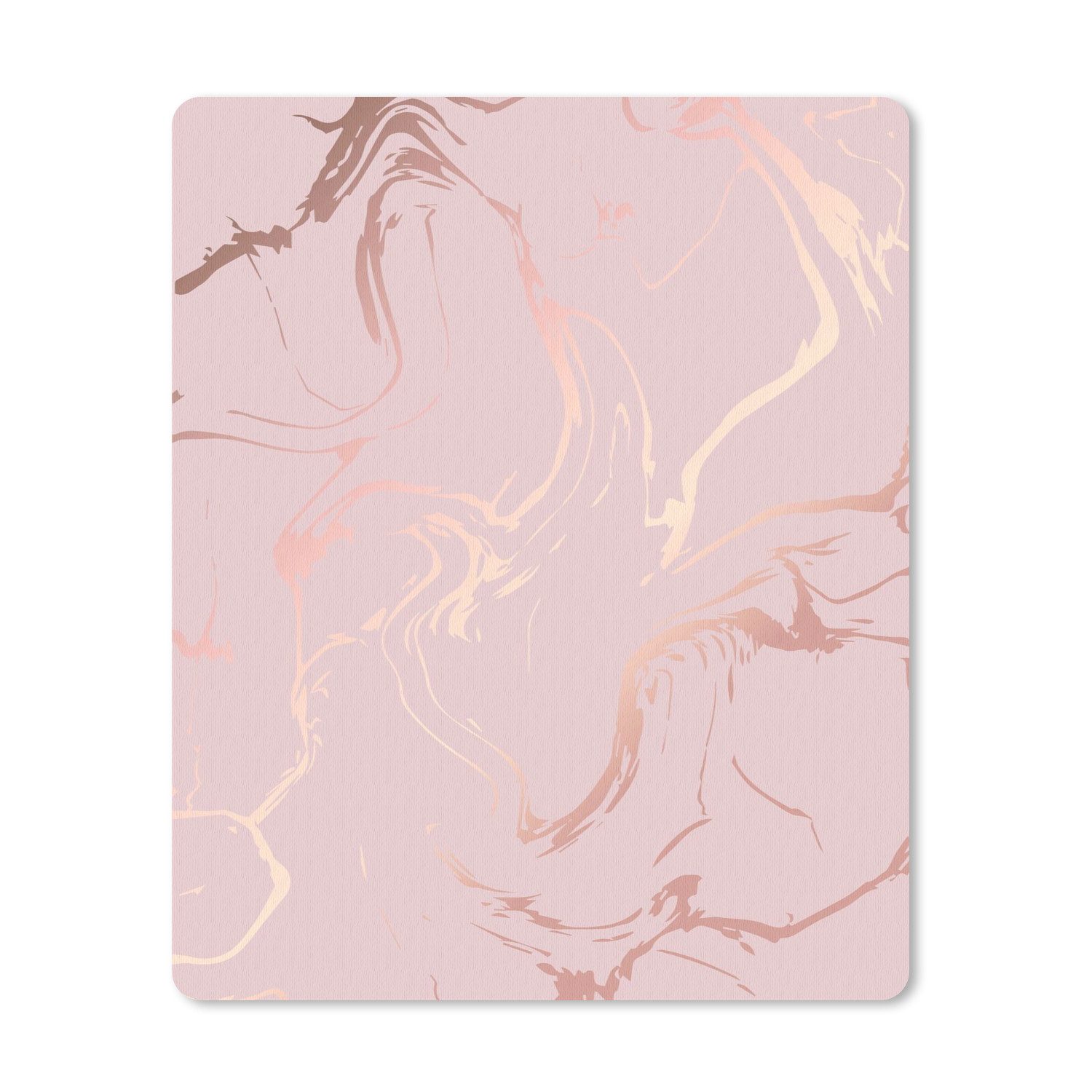 MuchoWow Mauspad Marmor - Roségold - Linie (1-St), Gaming, Mousepad Klein, Büro Zubehör, Mausunterlage, 19x23 cm