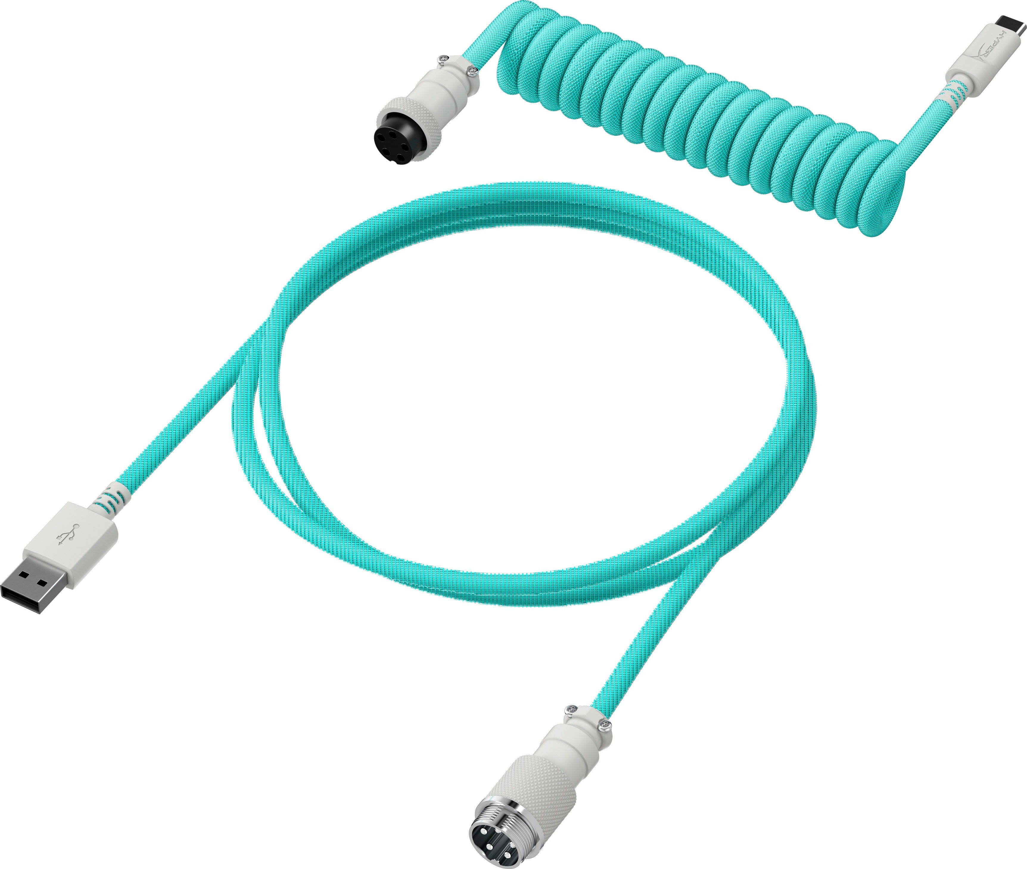HyperX USBC Coiled Cable Spiral-Verbindungskabel, USB Typ A, USB-C, (120 cm)