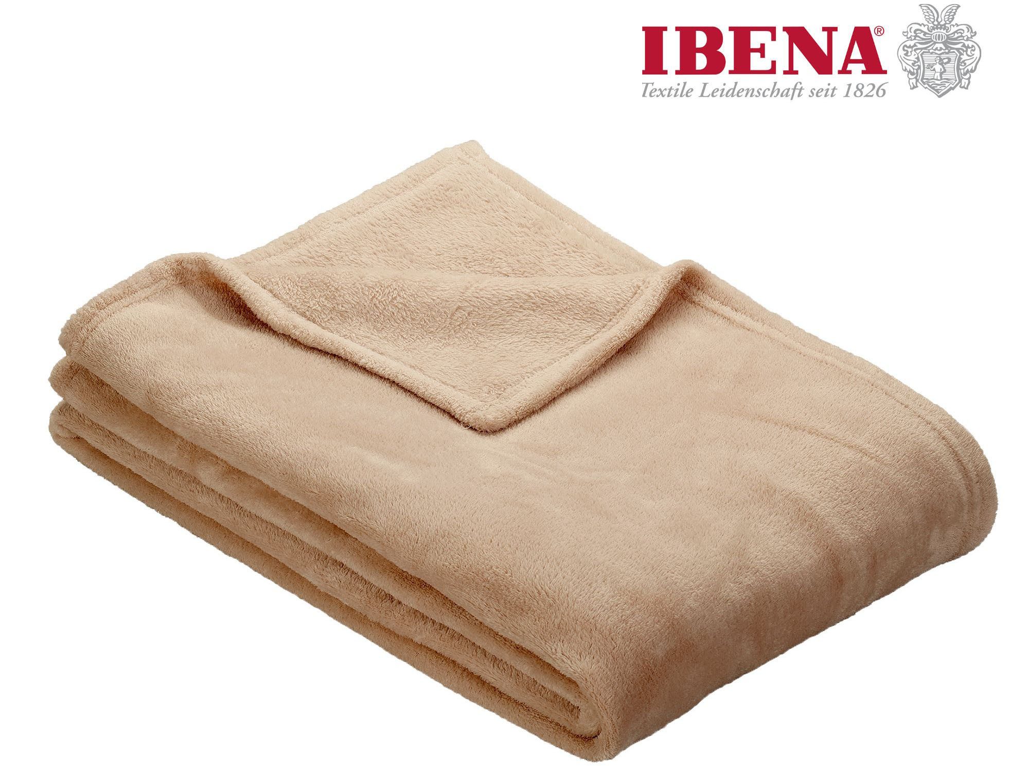 Wohndecke Uni Fleecedecke Olbia, IBENA, einfarbig günstig online kaufen
