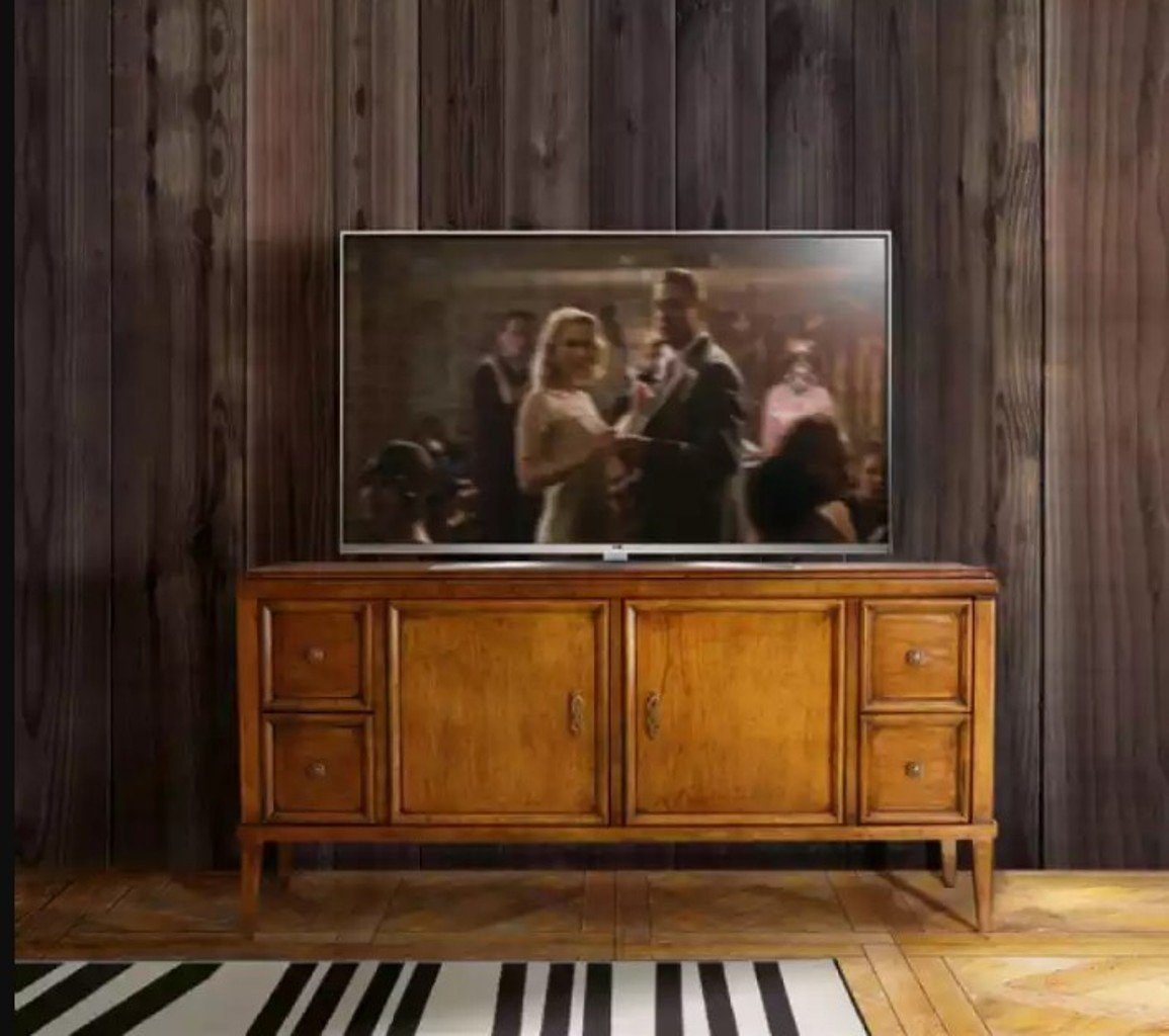 1x Wohnzimmer Made TV-Schrank) Klassisch Holz Braun JVmoebel Möbel Stil in Europa TV-Schrank TV-Ständer Sideboard (1-St.,