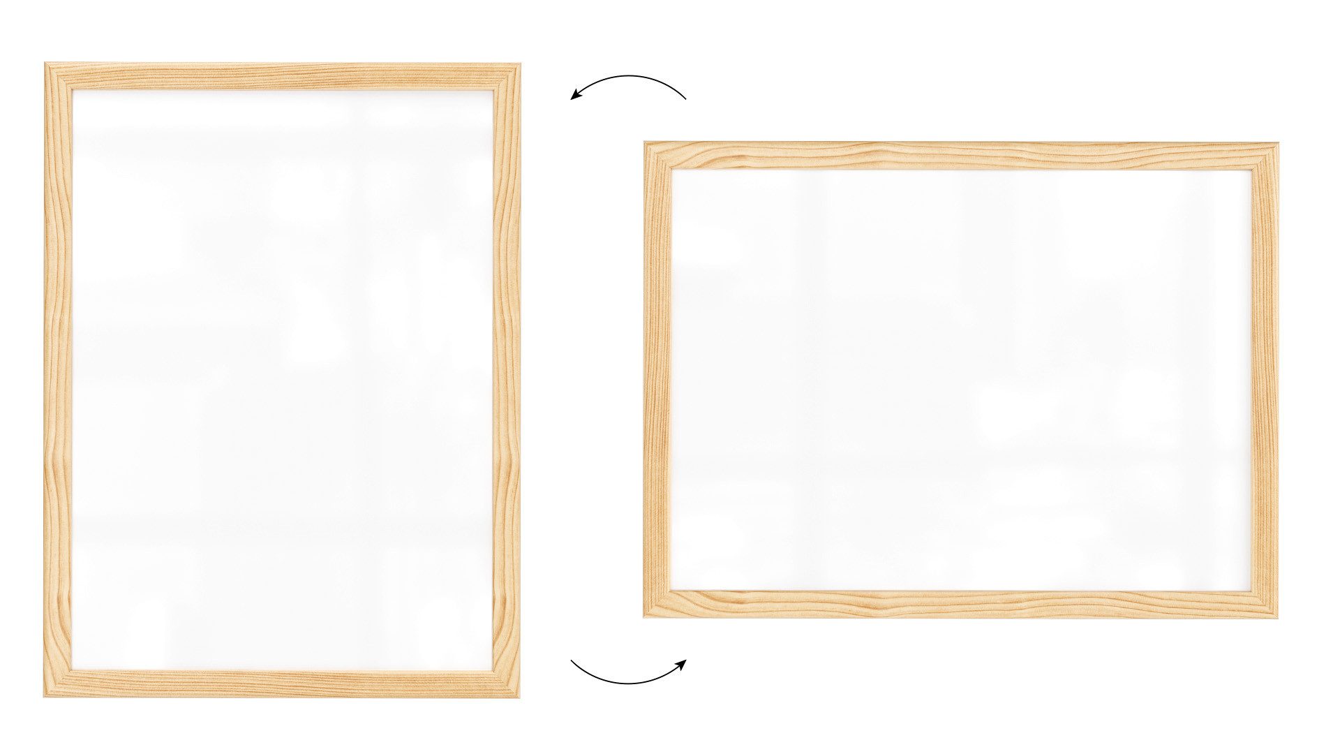 ALLboards Magnettafel Magnettafel Whiteboard Holzrahmen Wandtafel Schreibtafel