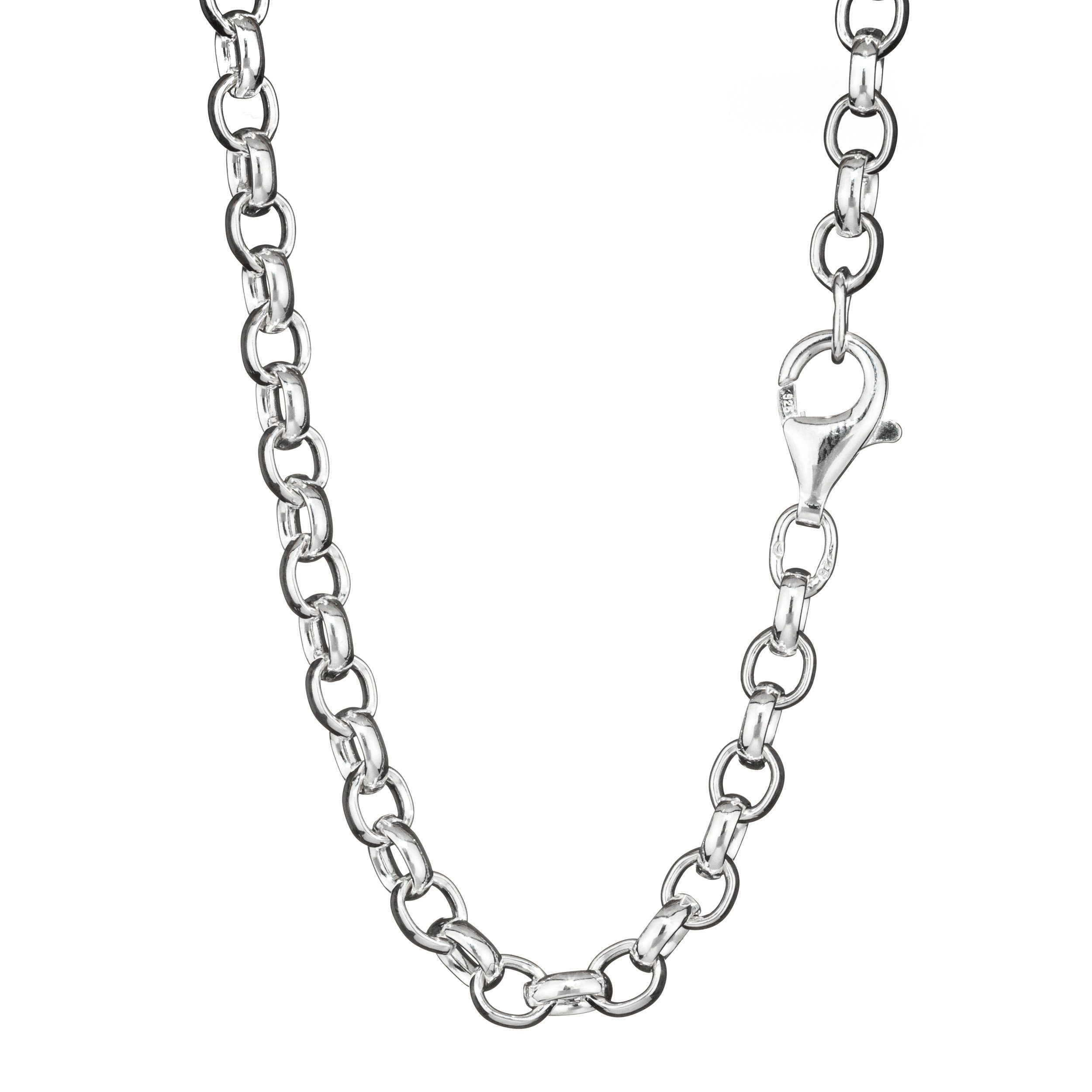 NKlaus Silberkette Silberkette 42cm Erbskette oval 925 Sterling Silbe (1 St günstig online kaufen