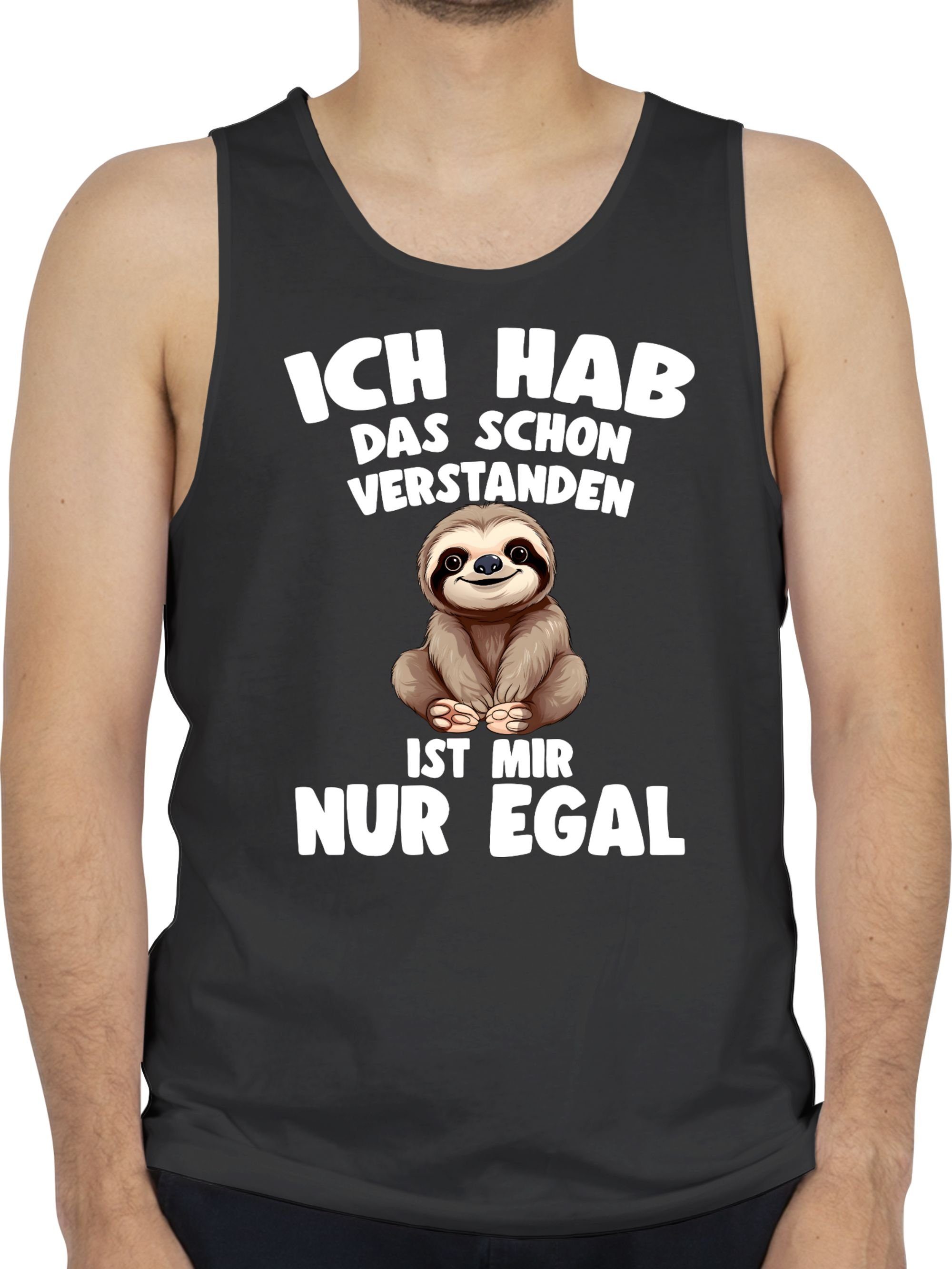 Shirtracer Tanktop Ich hab das schon verstanden ist mir nur egal I Lustiger Spruch Faulti Faultier