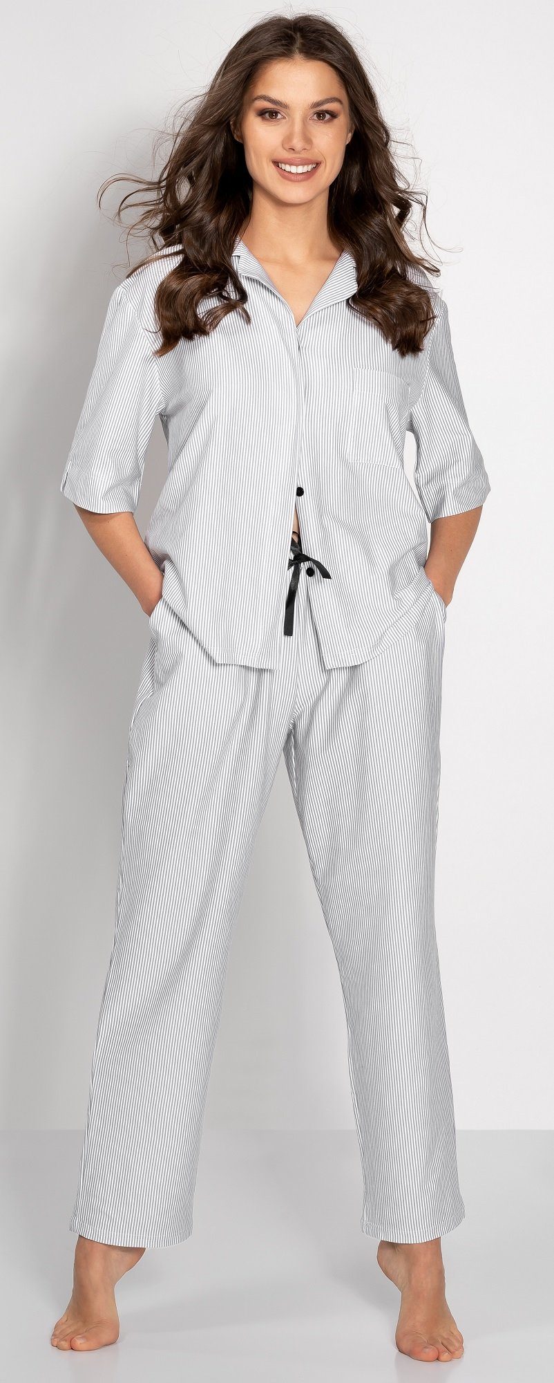 Momenti per me Schlafanzug elegant, 2teiliger Pyjama Oversize-Style