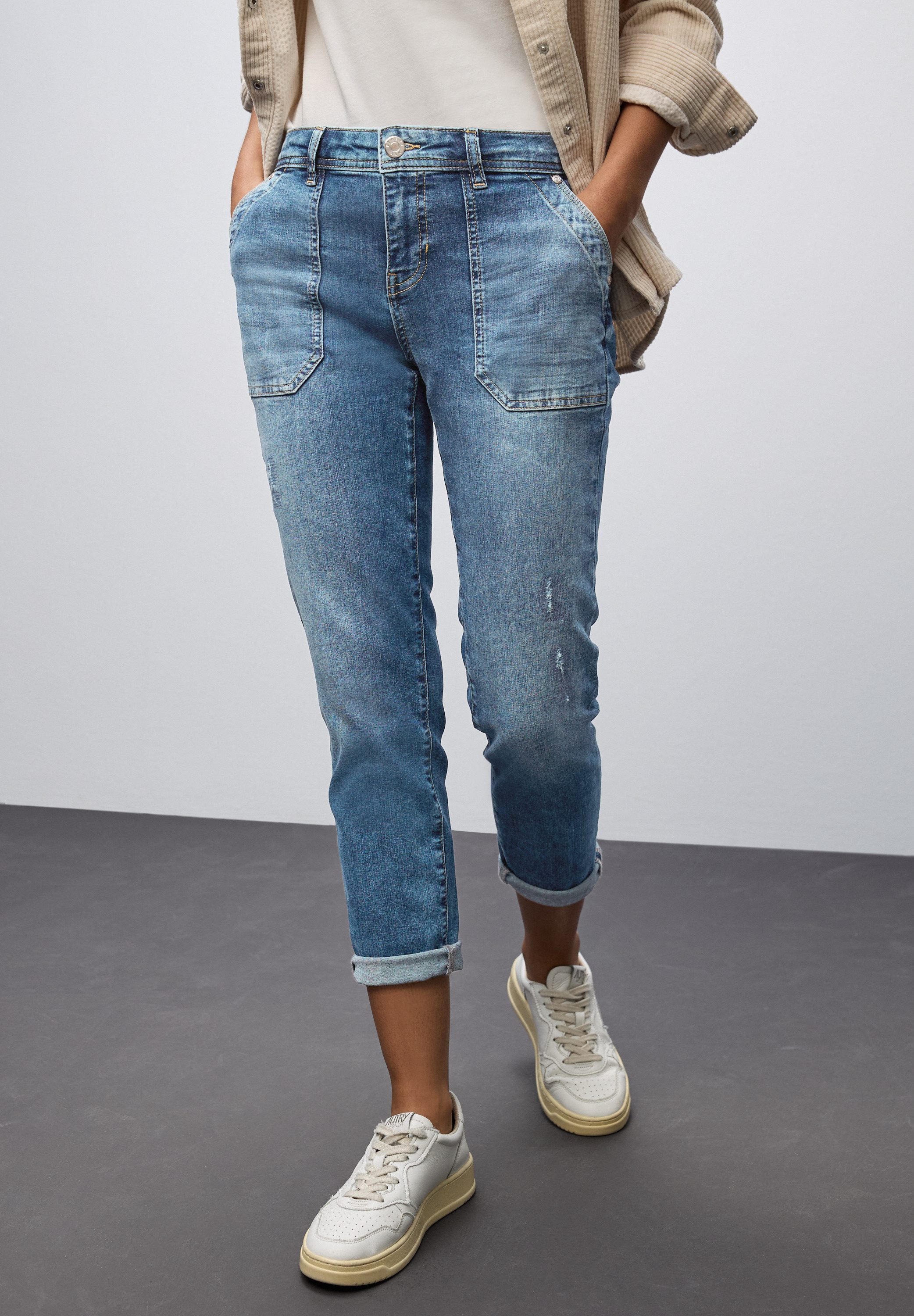 STREET ONE Boyfriend-Jeans mit Taschen günstig online kaufen