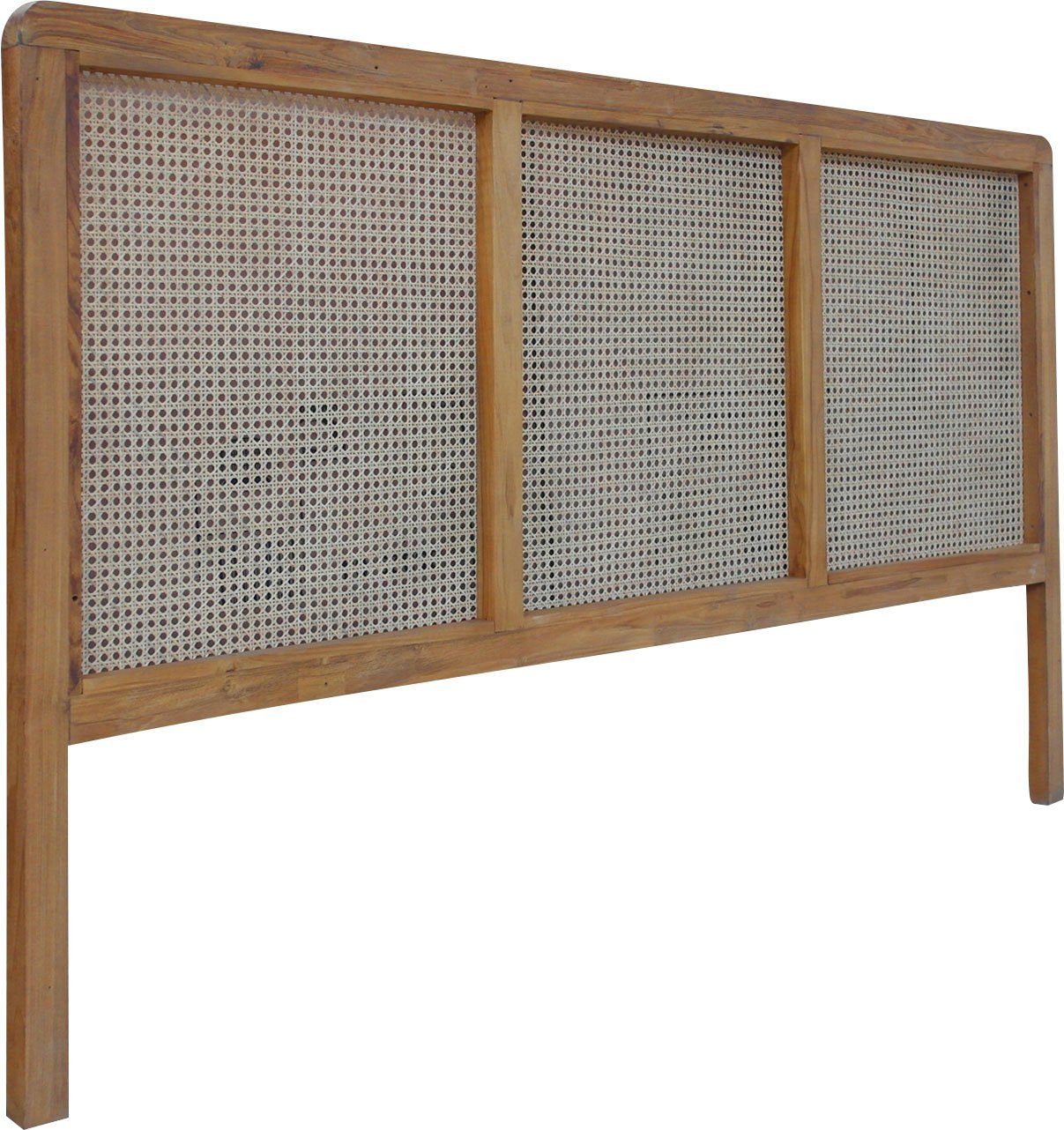 SIT Kopfteil, aus Rattan-Geflecht, Wiener Geflecht, Breite 200 cm