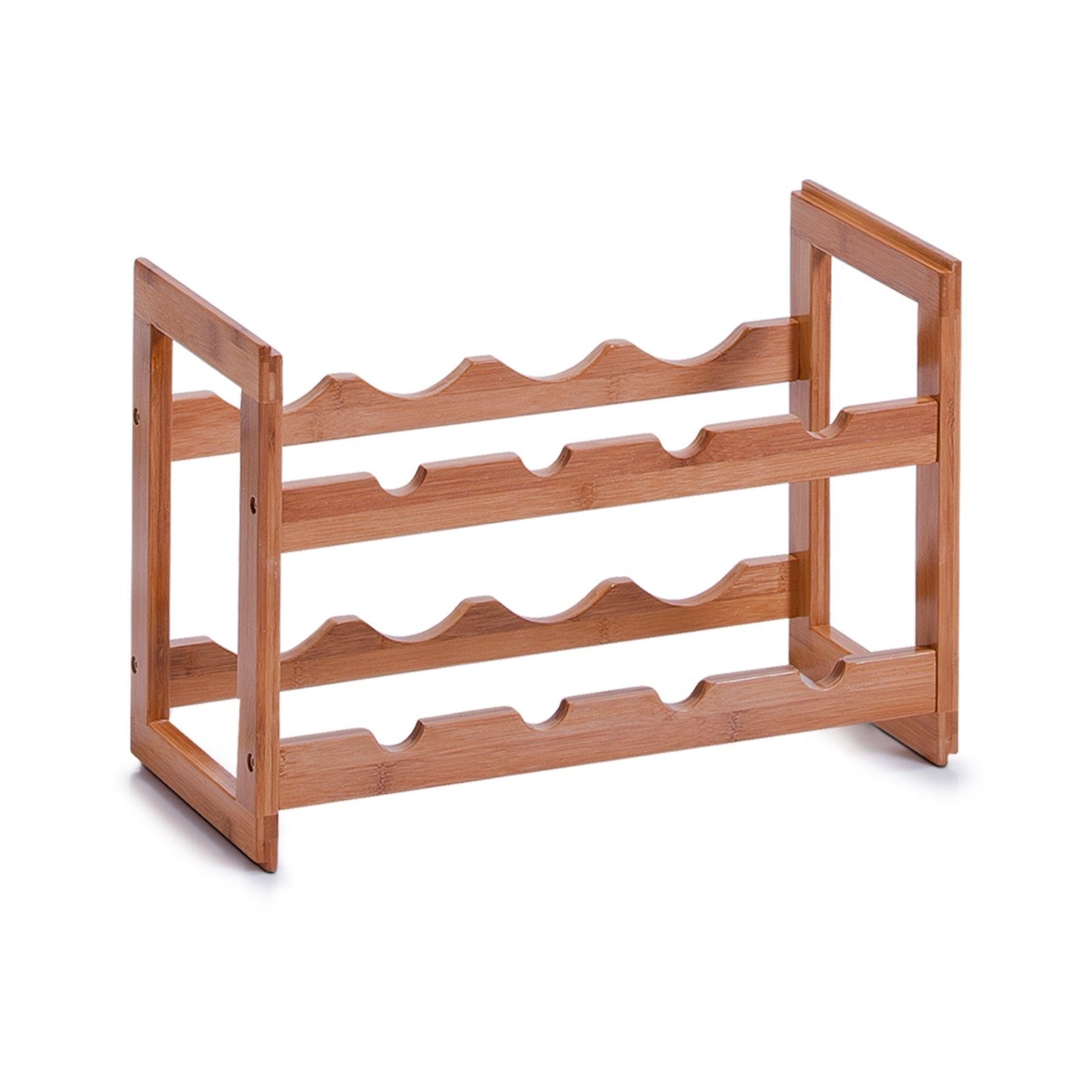 Zeller Present Weinregal Stapelbares Weinregal für 8 Flaschen Bambus, Stück 1-tlg., Weinflaschenhalter