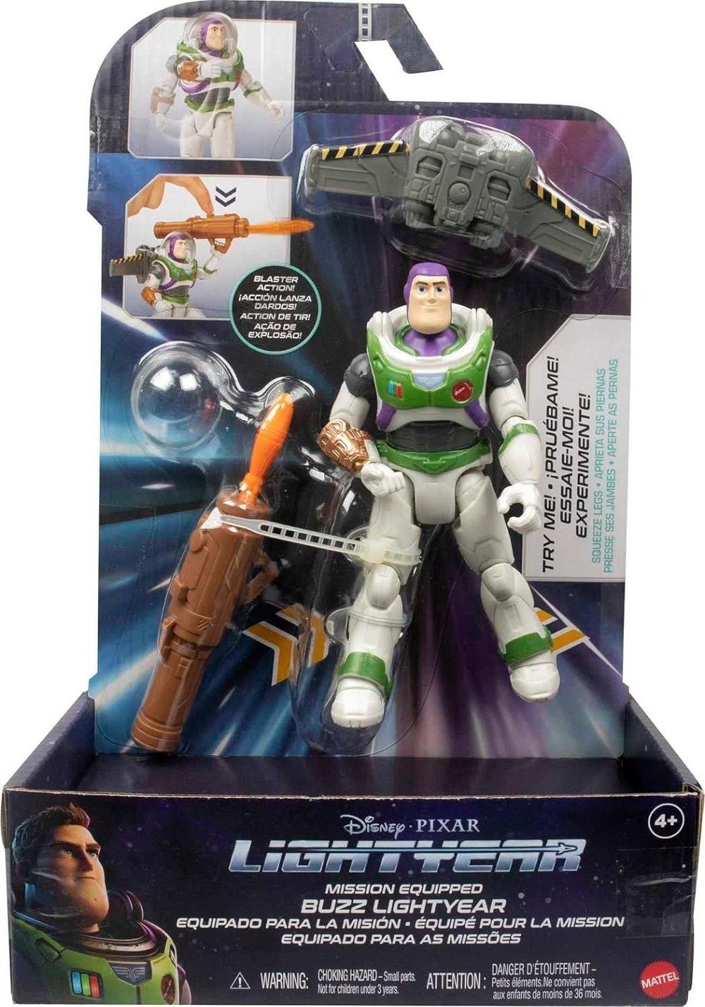 Mattel® Actionfigur Buzz Lightyear-Actionfigur mit Missionsausrüstung ca. 12,7 cm