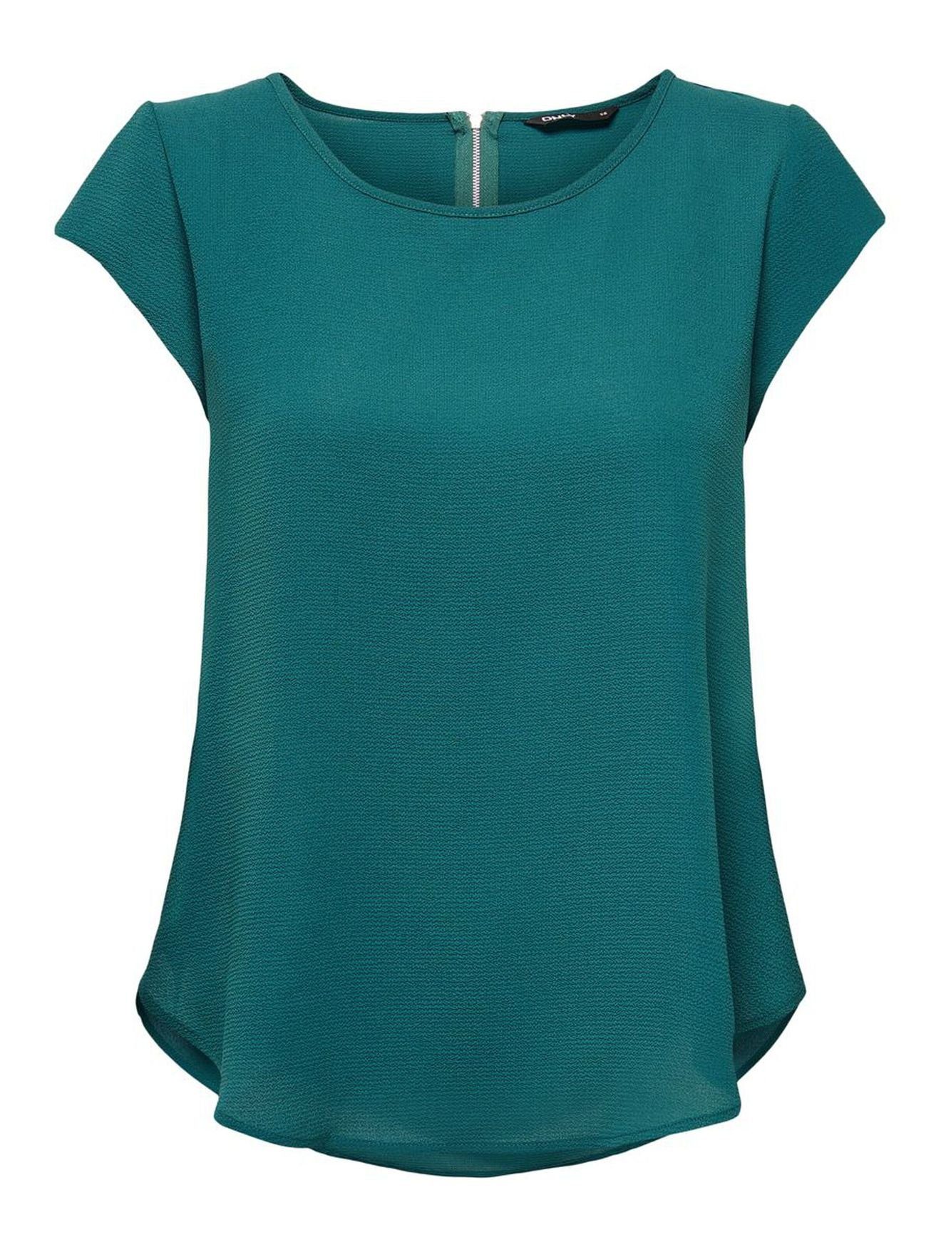 ONLY Blusenshirt Einfarbige Kurzarm Oberteil ONLVIC günstig online kaufen