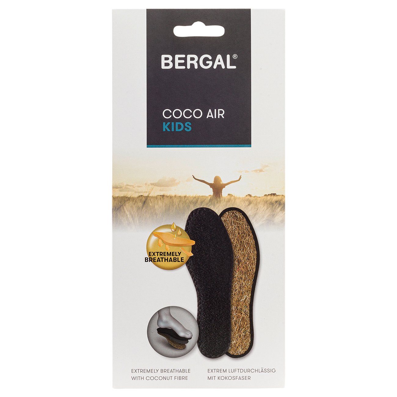 Bergal Air extrem die Funktionsfaser Einlegesohlen ultraleichte mit Bergal luftdurchlässige Sohle Coco und Kindersohle -