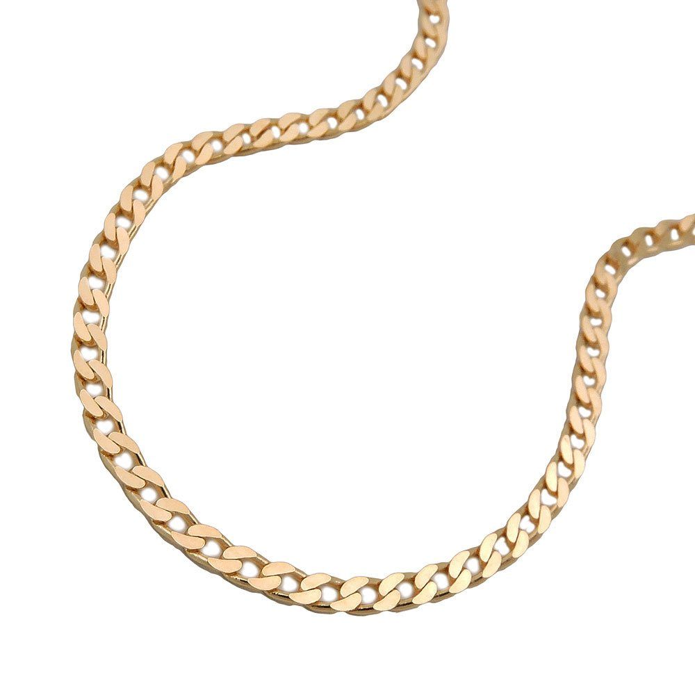 Schmuck Krone Goldkette 2mm Weitpanzerkette Kette Collier Halskette aus 585  Gold Gelbgold 45cm Damen