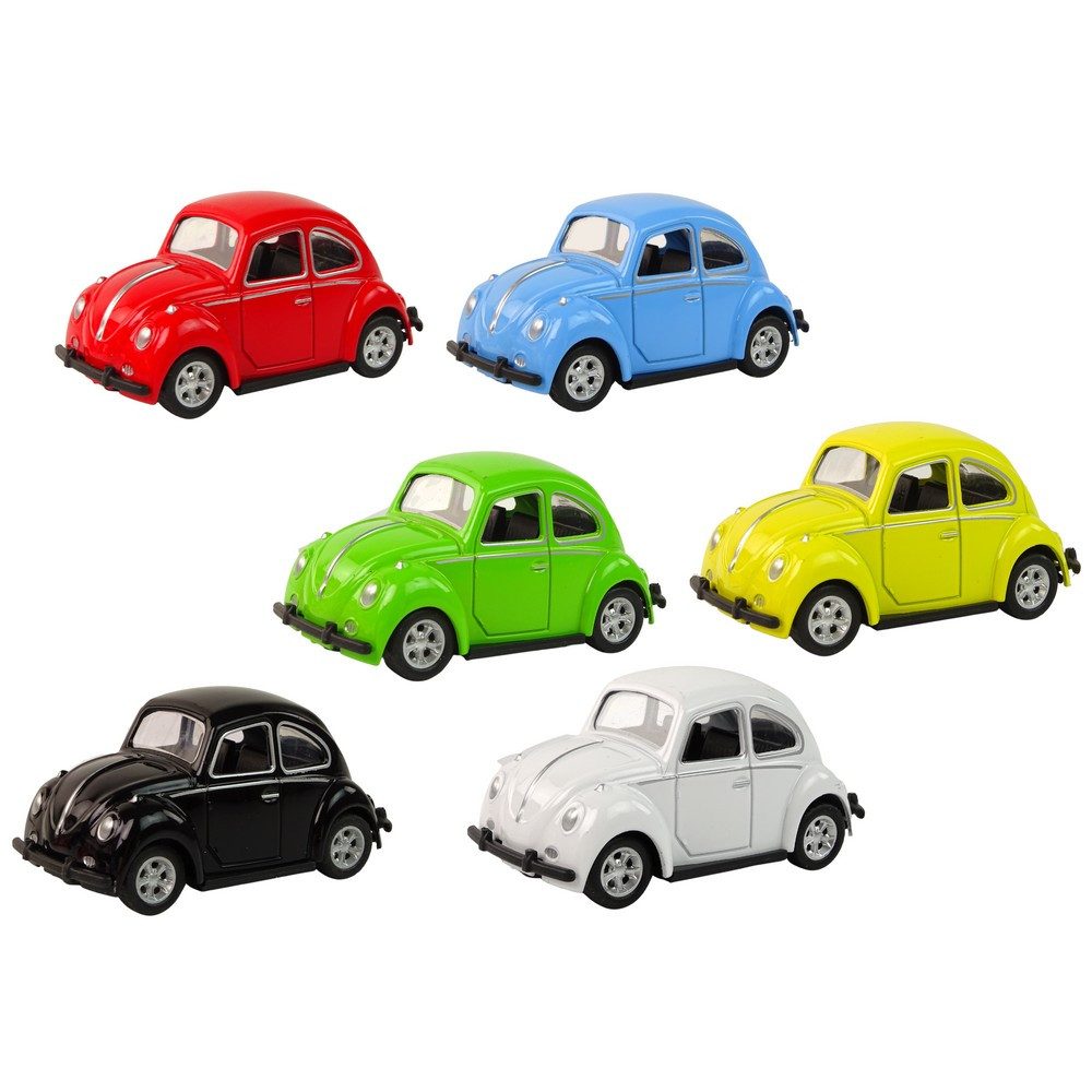 LEAN TOYS Spielzeug-Auto Modellauto Miniaturauto Spielfahrzeug, (Spar-Set, 1-tlg., 8 x 4 x 4 cm handlich), Friktionsantrieb, Gummireifen, 6 Farben, EN 71