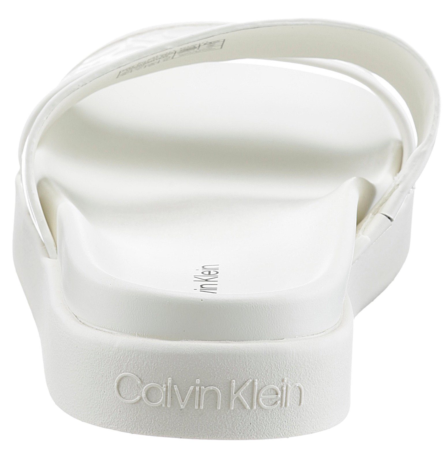 Calvin Klein CAMERON *I mit 8L offwhite CK-Prägungen Pantolette W