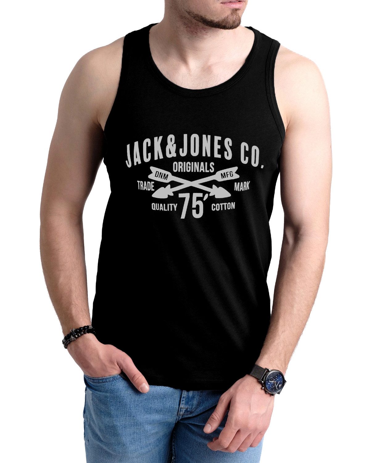 Jack & Jones Tanktop (Spar-Set, 4er-Pack) in unifarbe