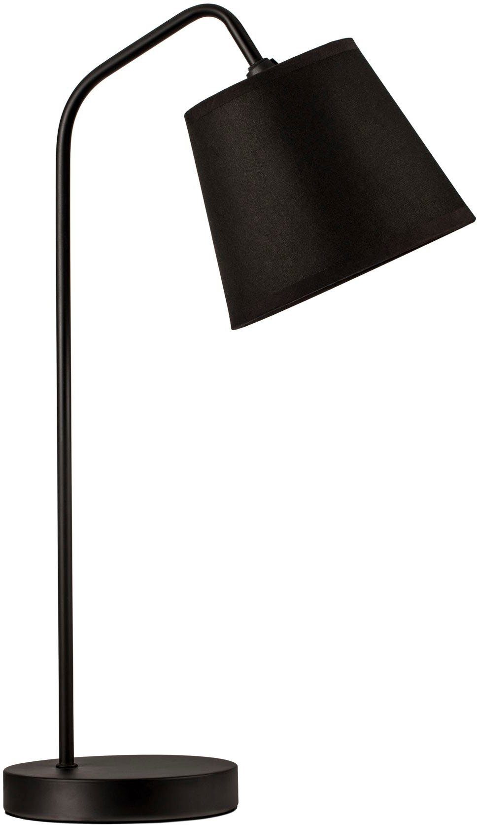 ohne Leuchtmittel, True Elegance, Schreibtischlampe Pauleen Stoffschirm Schwarz E14,