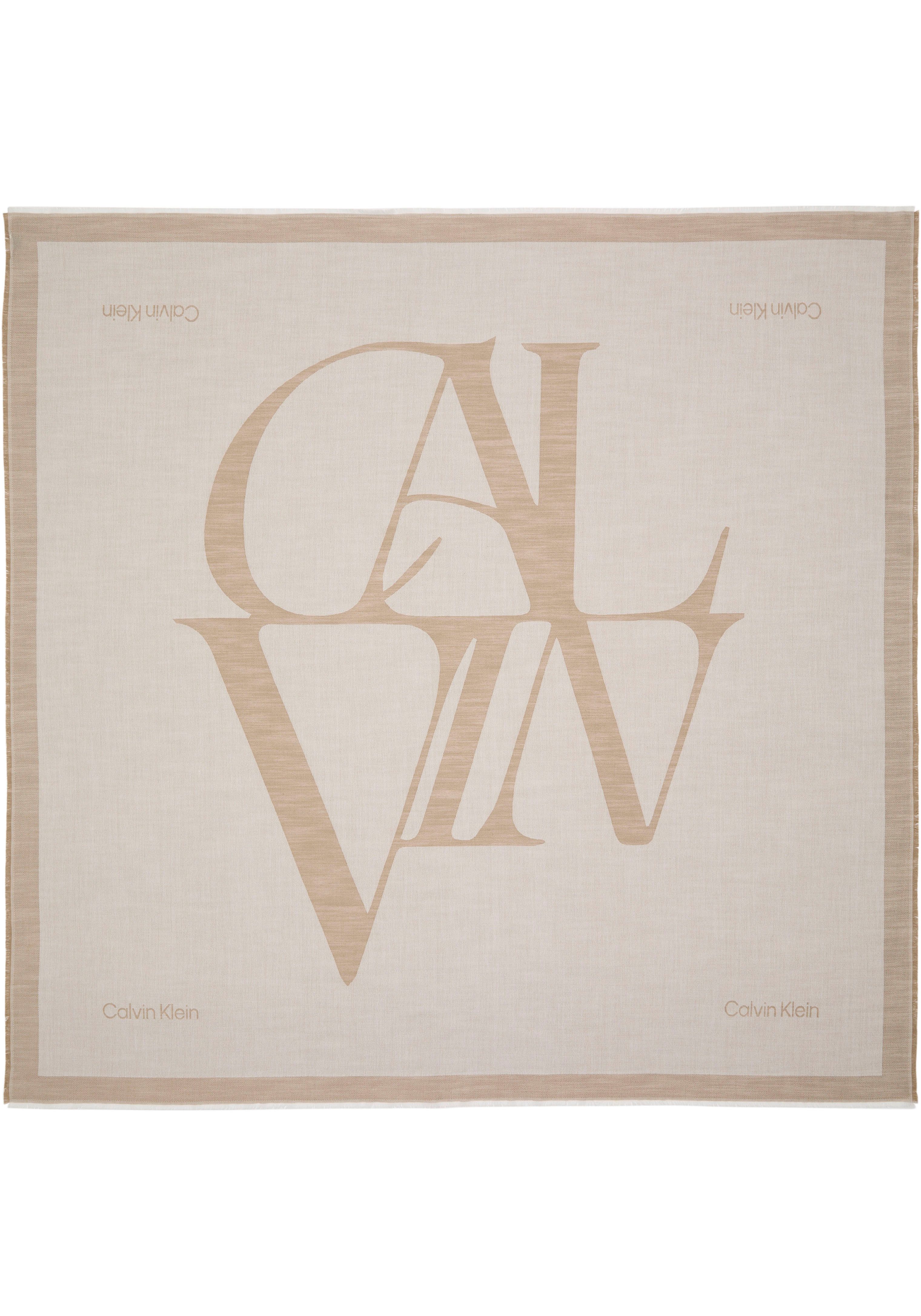 Calvin Klein Modetuch CALVIN CHAMBRAY SQUARE SCARF, Mit Markenlabelemblem günstig online kaufen