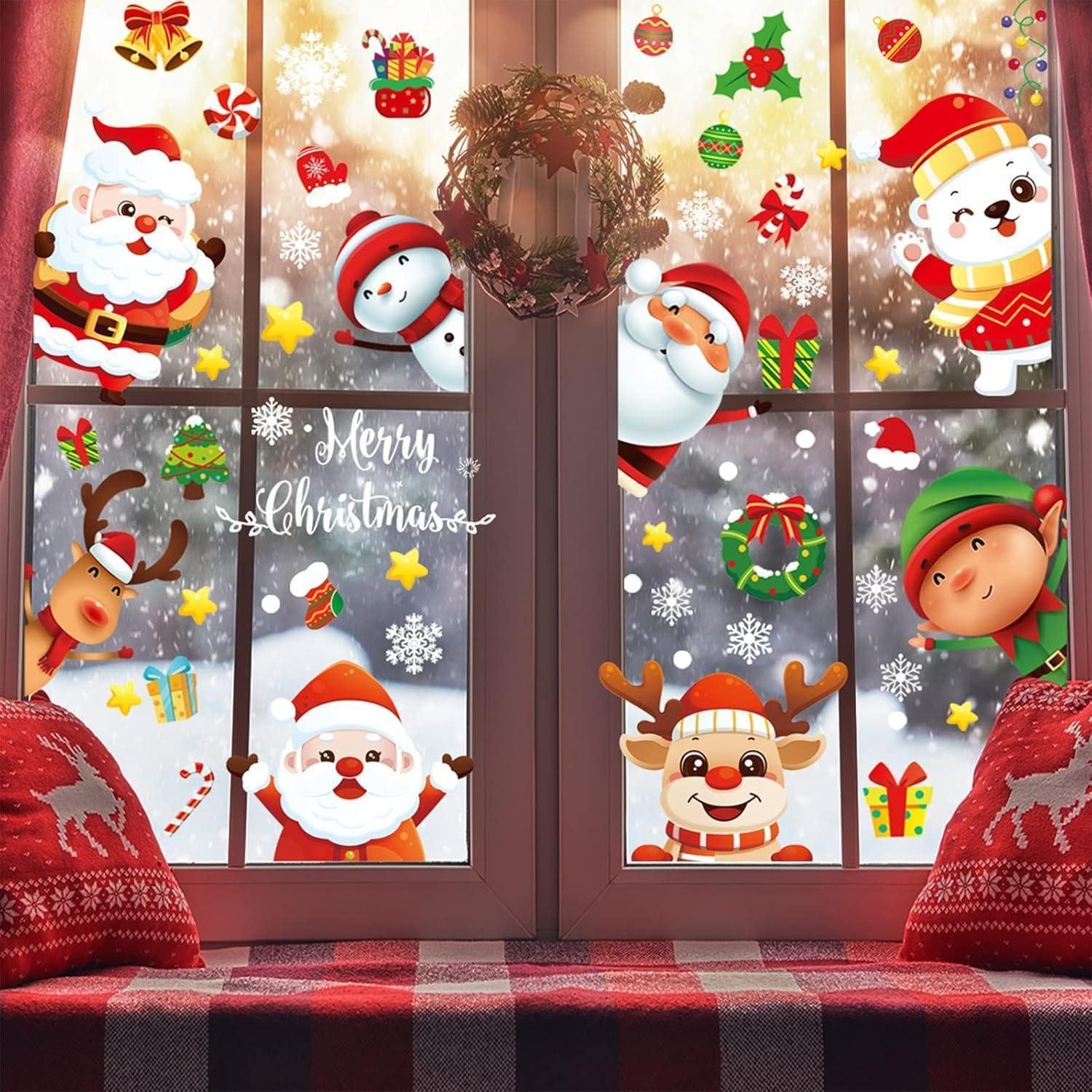 LuxusKollektion Fensterbild Fensterbilder Weihnachten 9tlg selbstklebend Christmas stickers