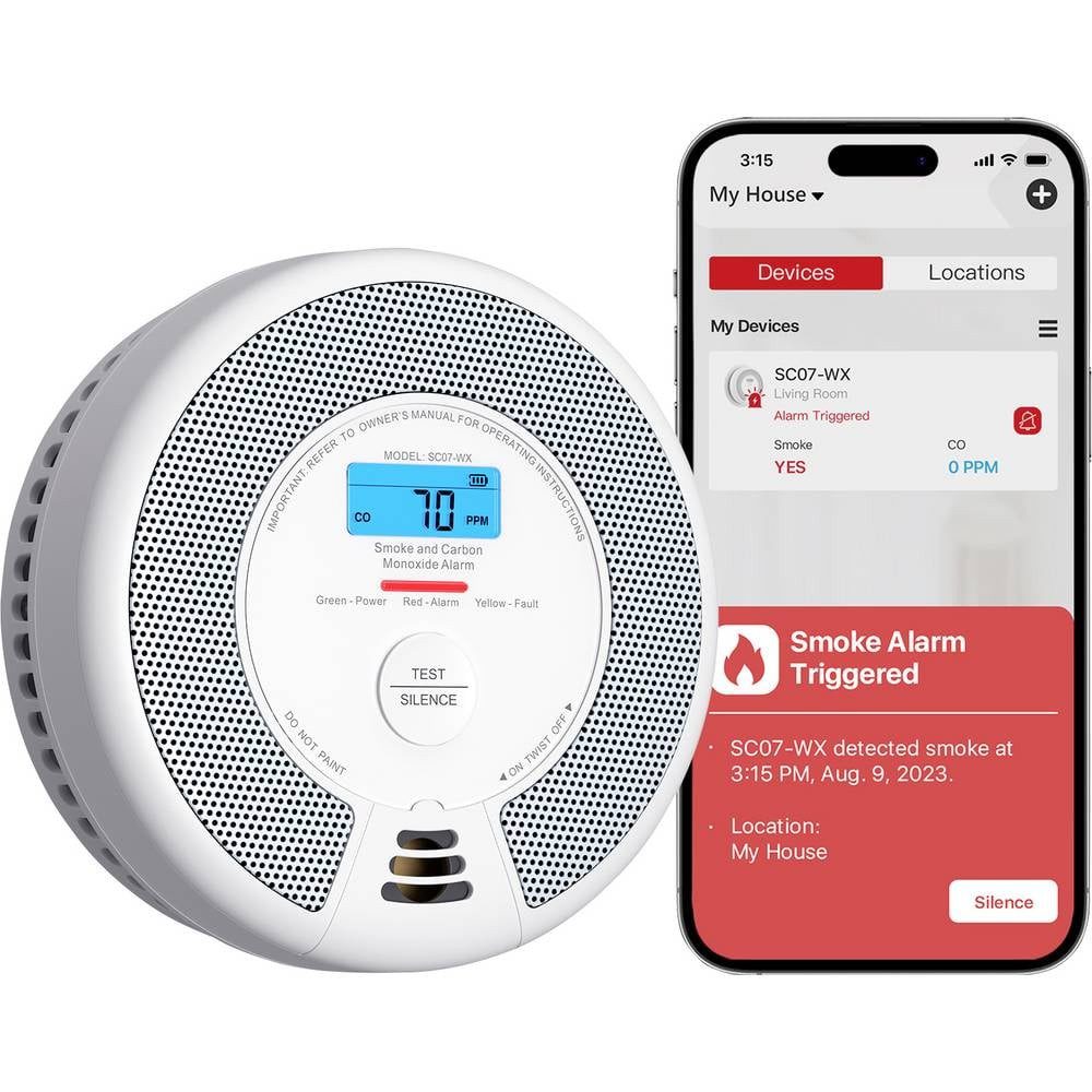 X-SENSE Rauchwarn- und Kohlenmonoxidmelder detektiert Rauch, Kohlenmonoxid Gasmelder