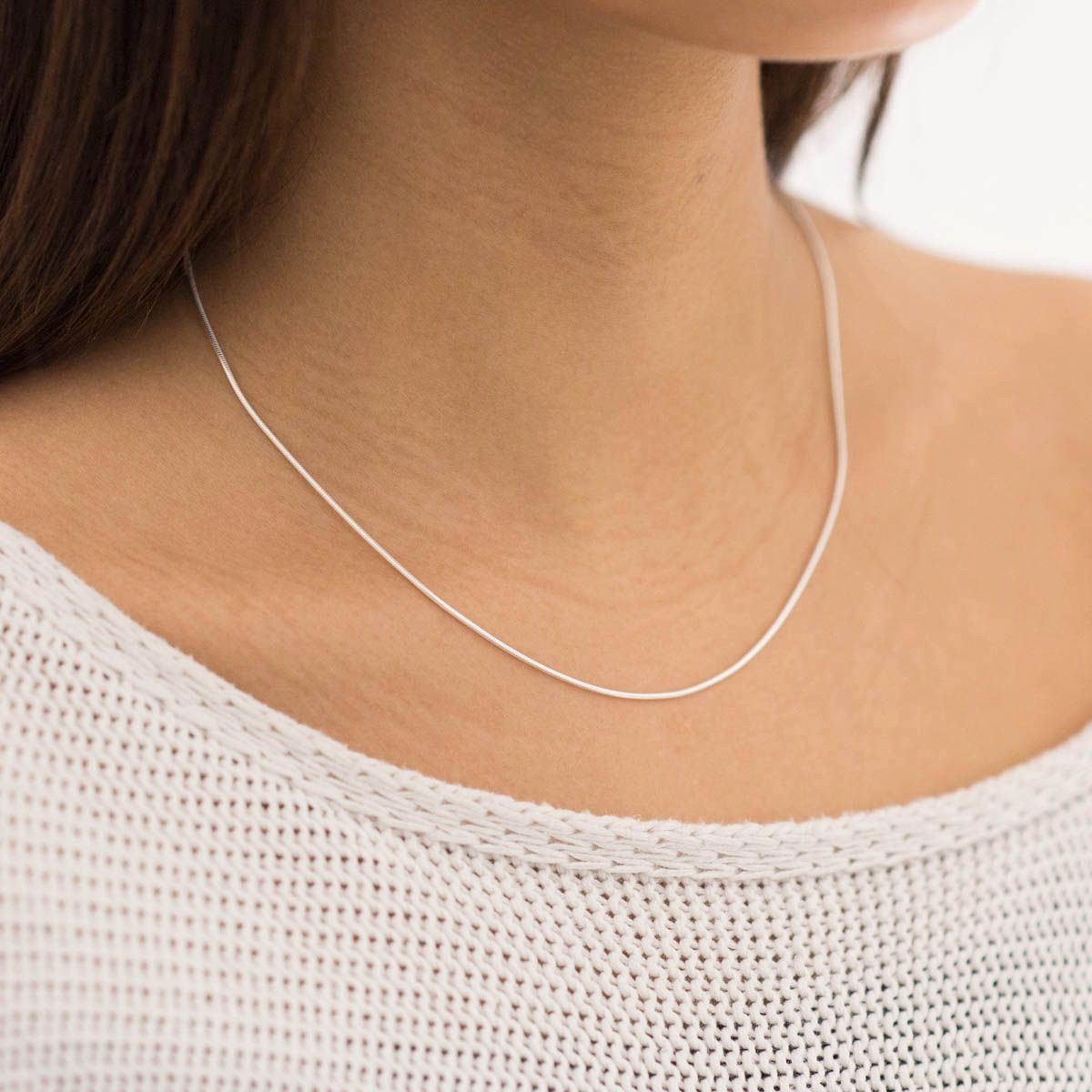 Materia Silberkette Damen Silber Schlangenkette 1mm günstig online kaufen