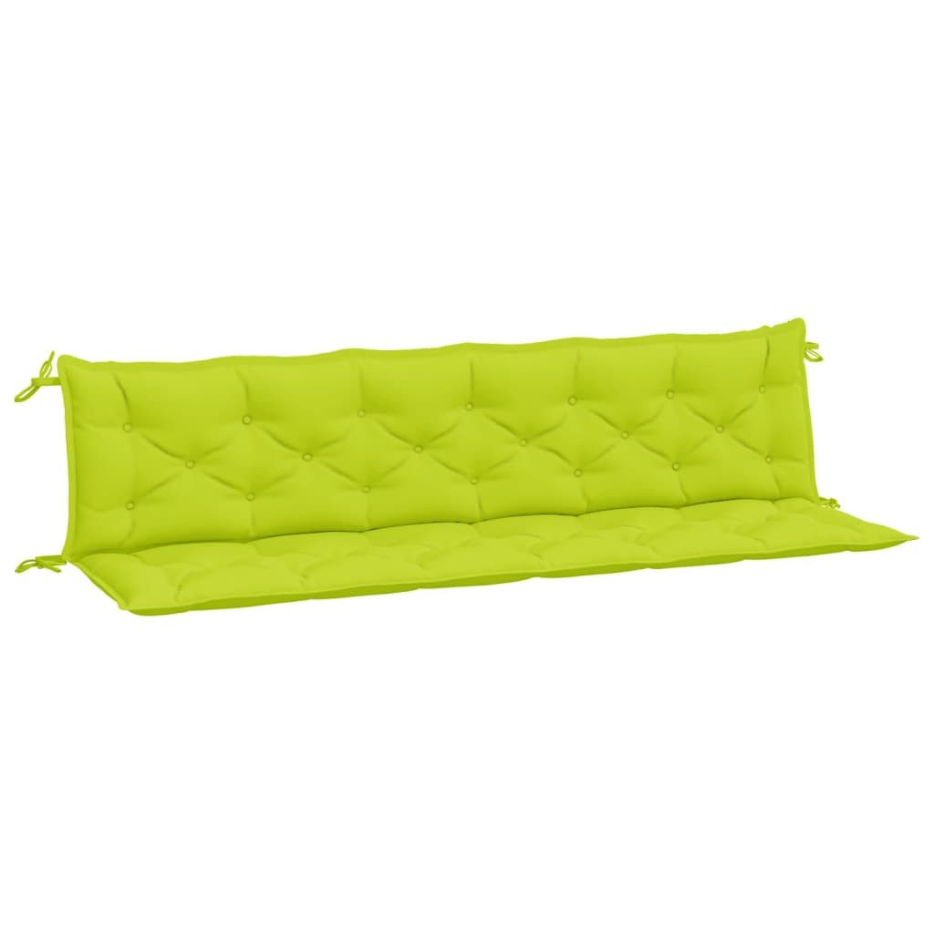 vidaXL Sitzauflage Gartenbank-Auflagen 2 Stk. Hellgrün 200x50x7 cm Oxford-Gewebe, (2 St)