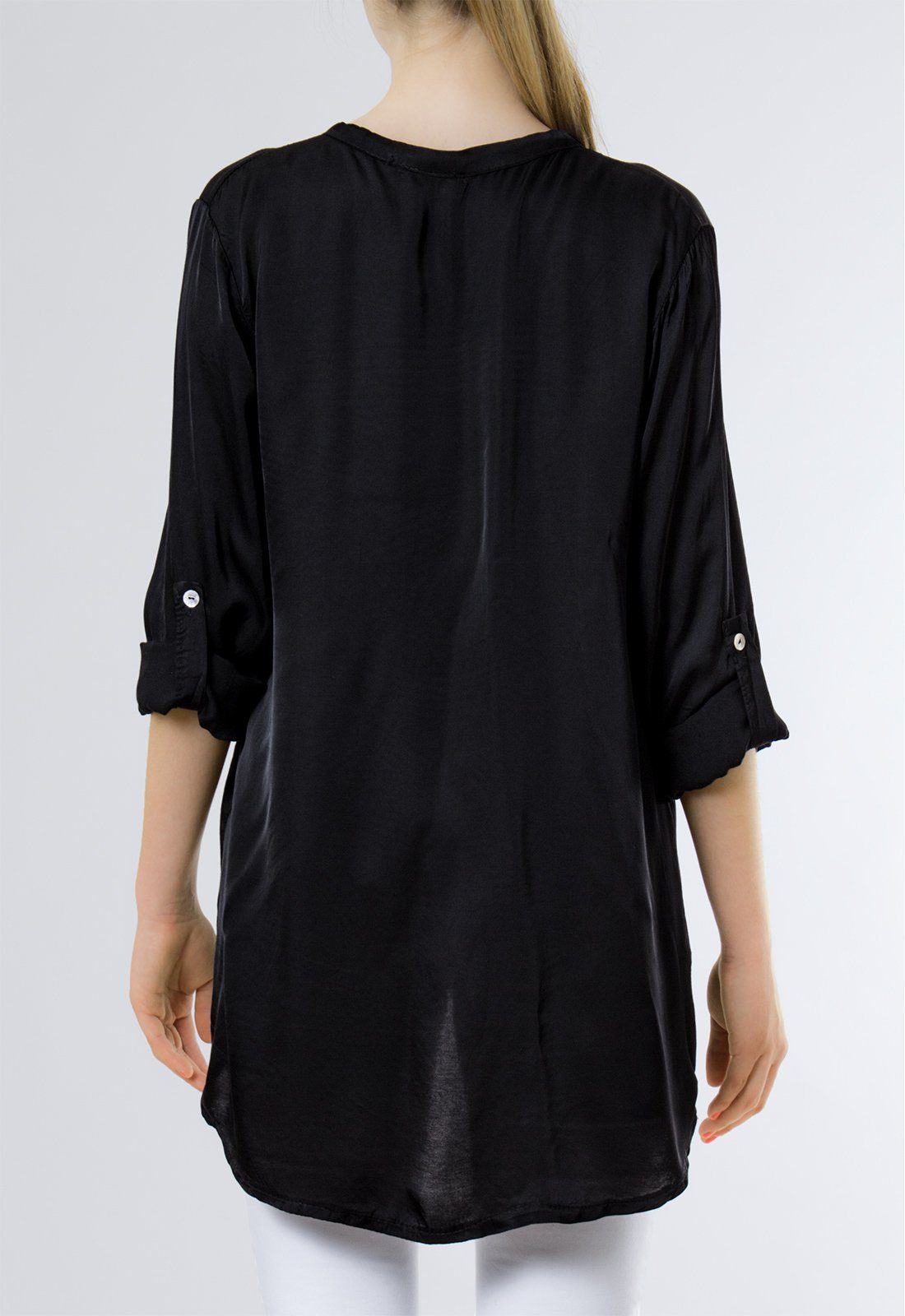 Caspar Shirtbluse BLU003 lässig elegante Damen Satin Hemdbluse