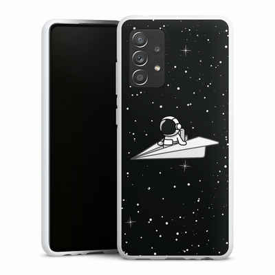 DeinDesign Handyhülle Papier Comic Astronaut Astronaut Paper Plane Comic, Samsung Galaxy A52s 5G Silikon Hülle Bumper Case Handy Schutzhülle