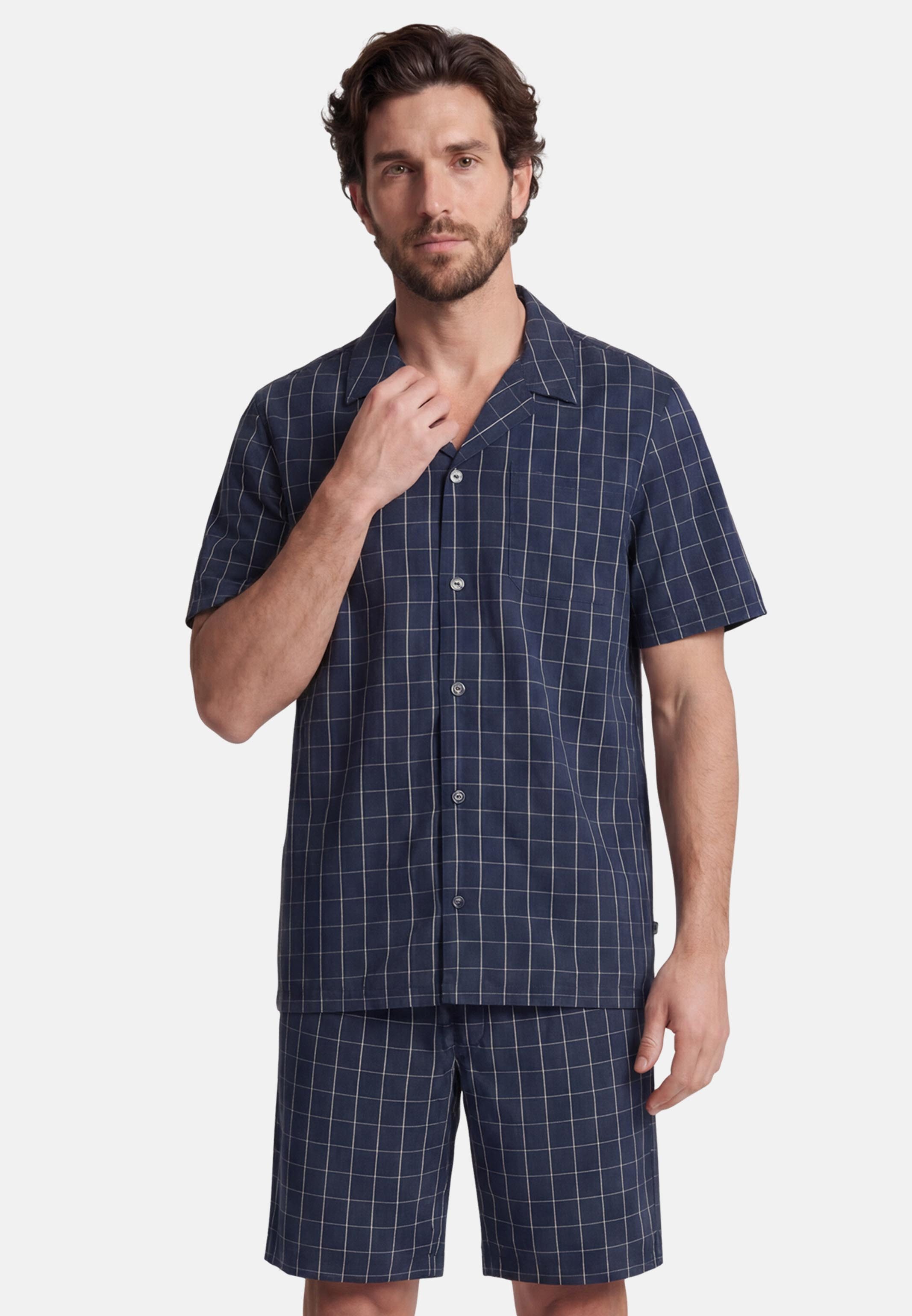 seidensticker Pyjama Classic Web (Set, 2 tlg) Pyjama - Baumwolle - Atmungsaktiv