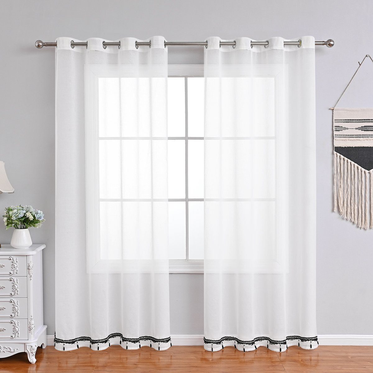 BYSURE Vorhang (2 St), Ösen, Luftig Ösenschal für Schlafzimmer günstig online kaufen