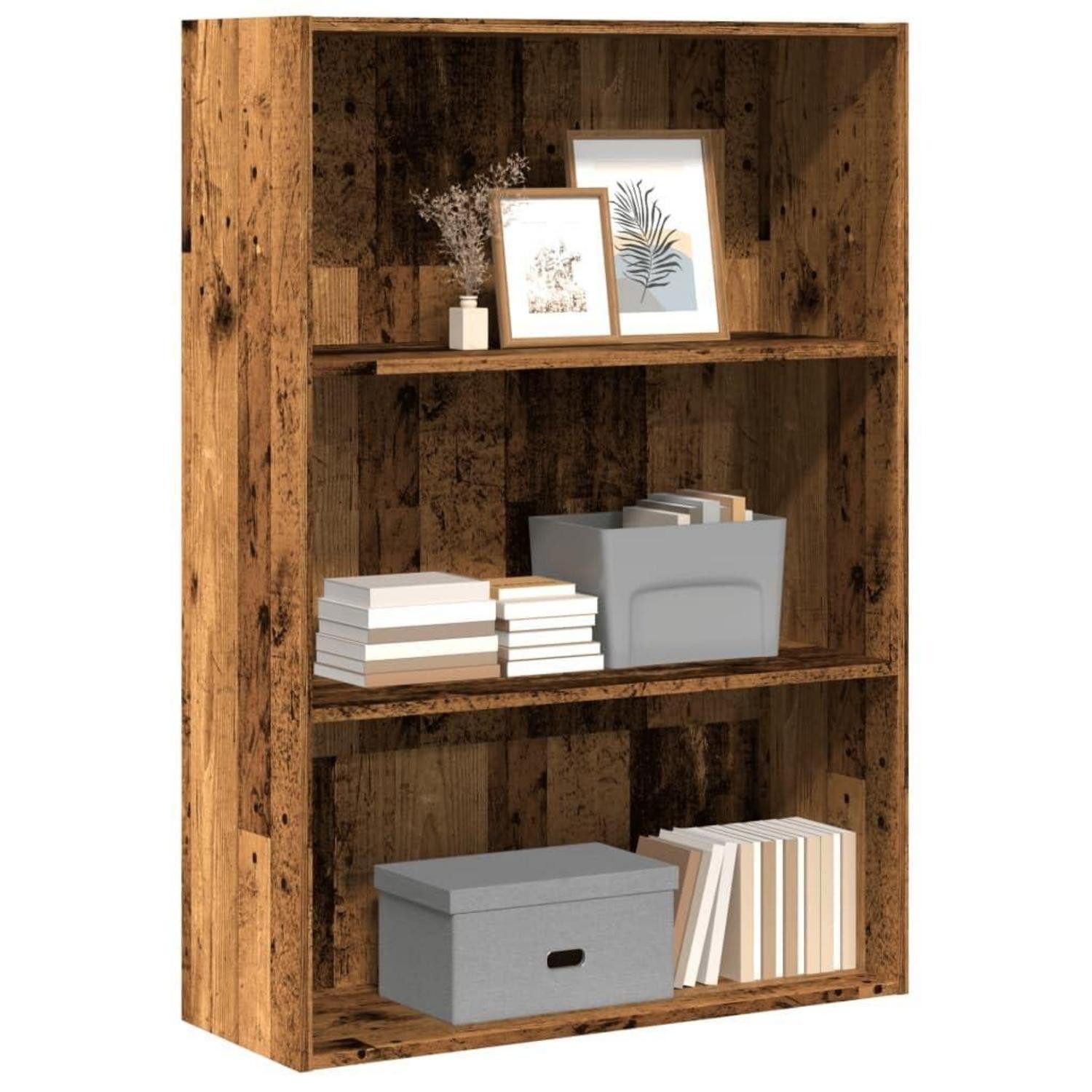 LuxusKollektion Bücherregal Bücherregal Altholz-Optik 80x30x114 cm, 1-tlg.