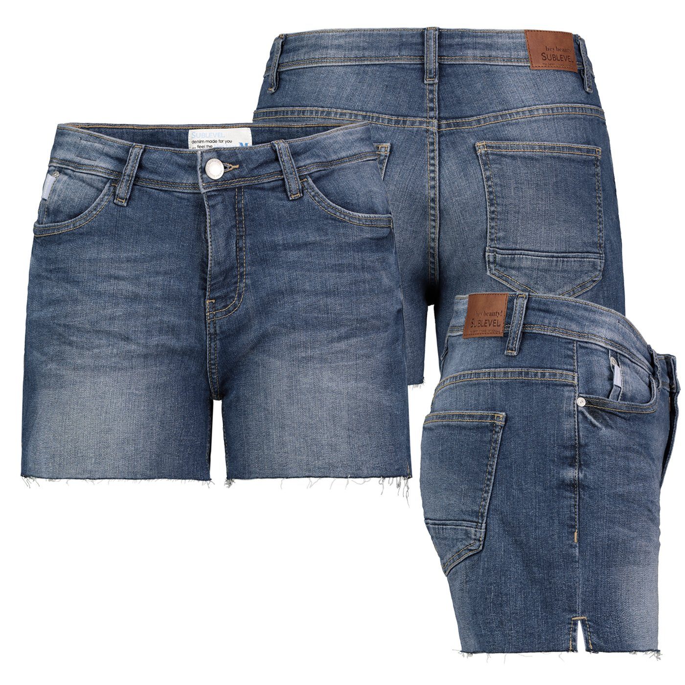 SUBLEVEL Bermudas Damen Jeans Shorts Bermuda günstig online kaufen