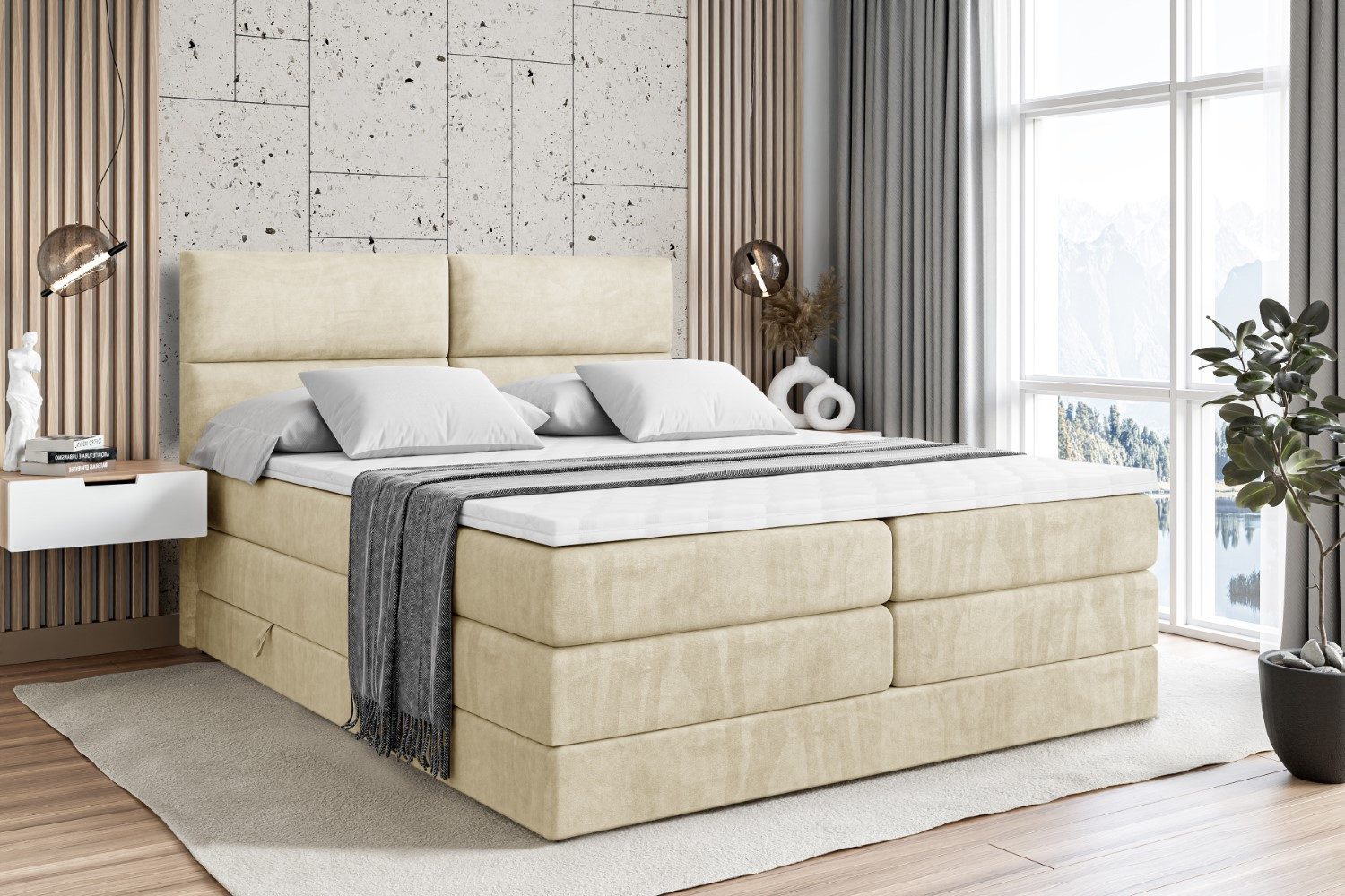 ALTDECOR Boxspringbett BOXI3 KING (Multipocket-Matratze H4, günstig online kaufen