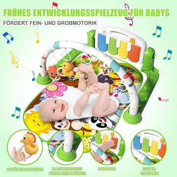 Krabbeldecke Spielmatte mit Spielbogen Baby Lernmatte Spieldecke Erlebnisdecke, GOOLOO