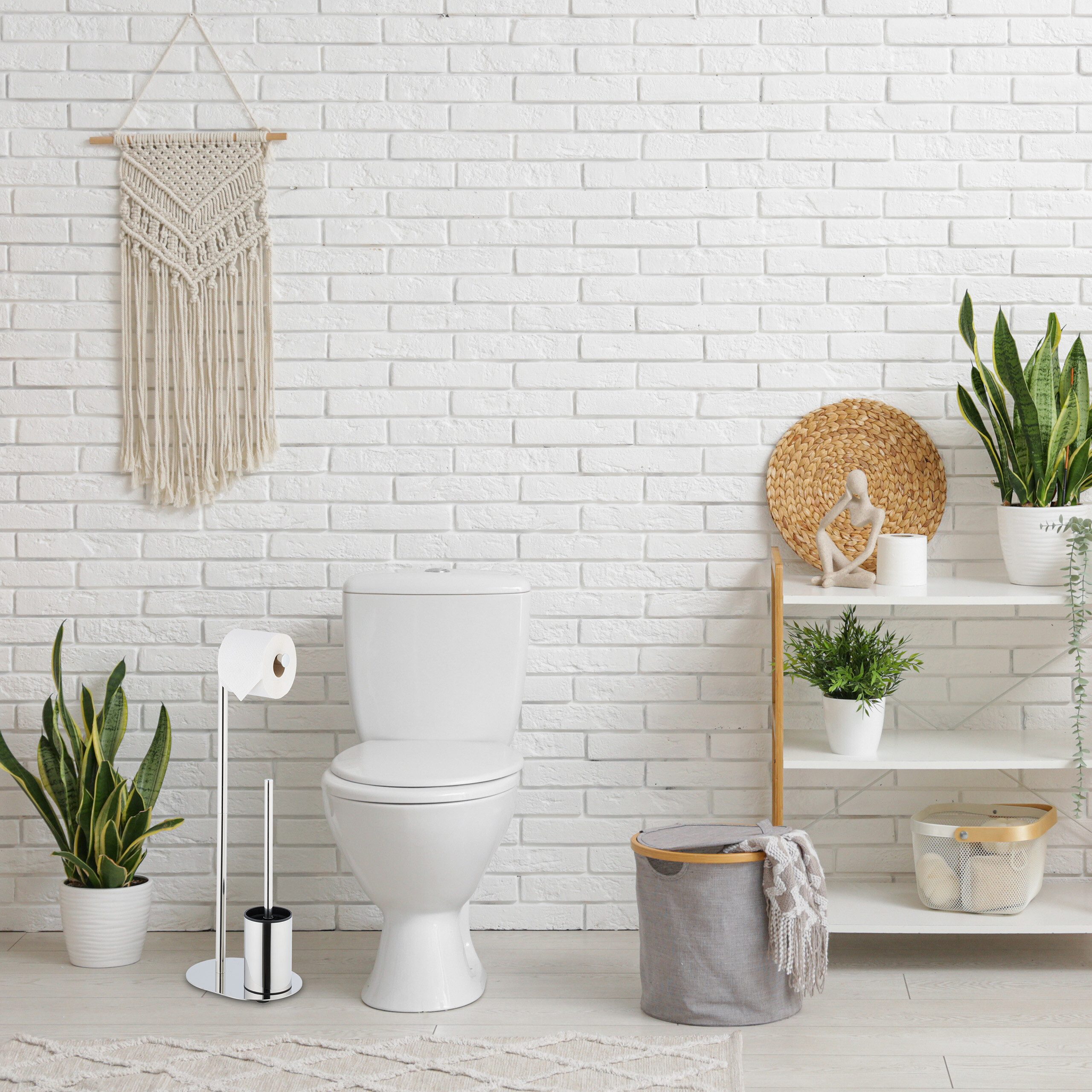 relaxdays WC-Garnitur aus Metall, Badezimmer, Gäste-WC, günstig online kaufen