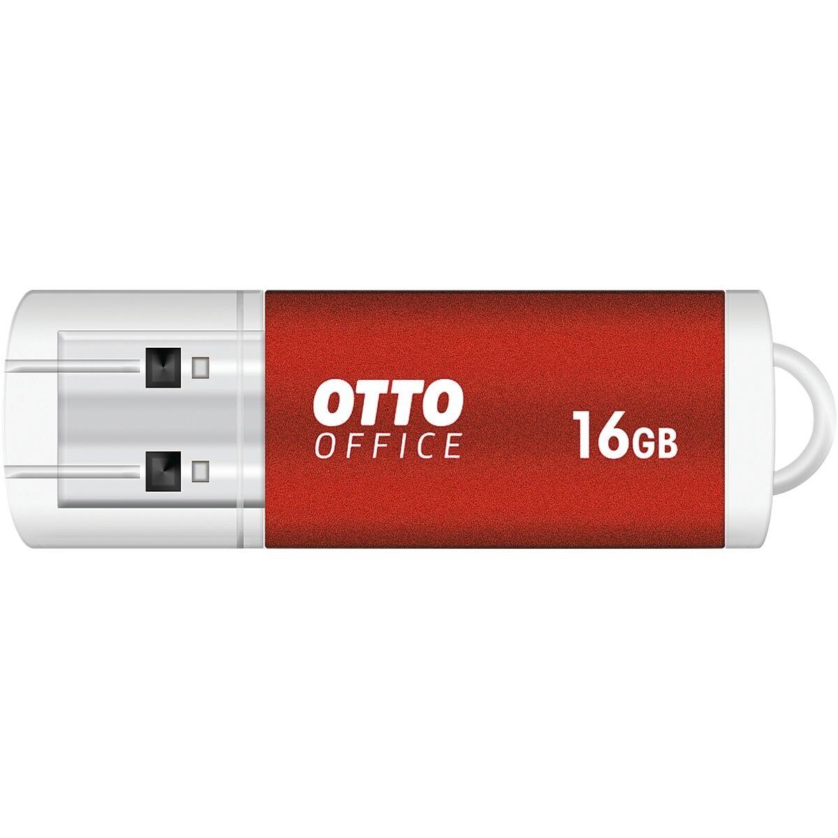 Otto Office Premium USB-Stick (Lesegeschwindigkeit 13 MB/s, mit Verschlusskappe und Schlüsselanhänger-Öse)