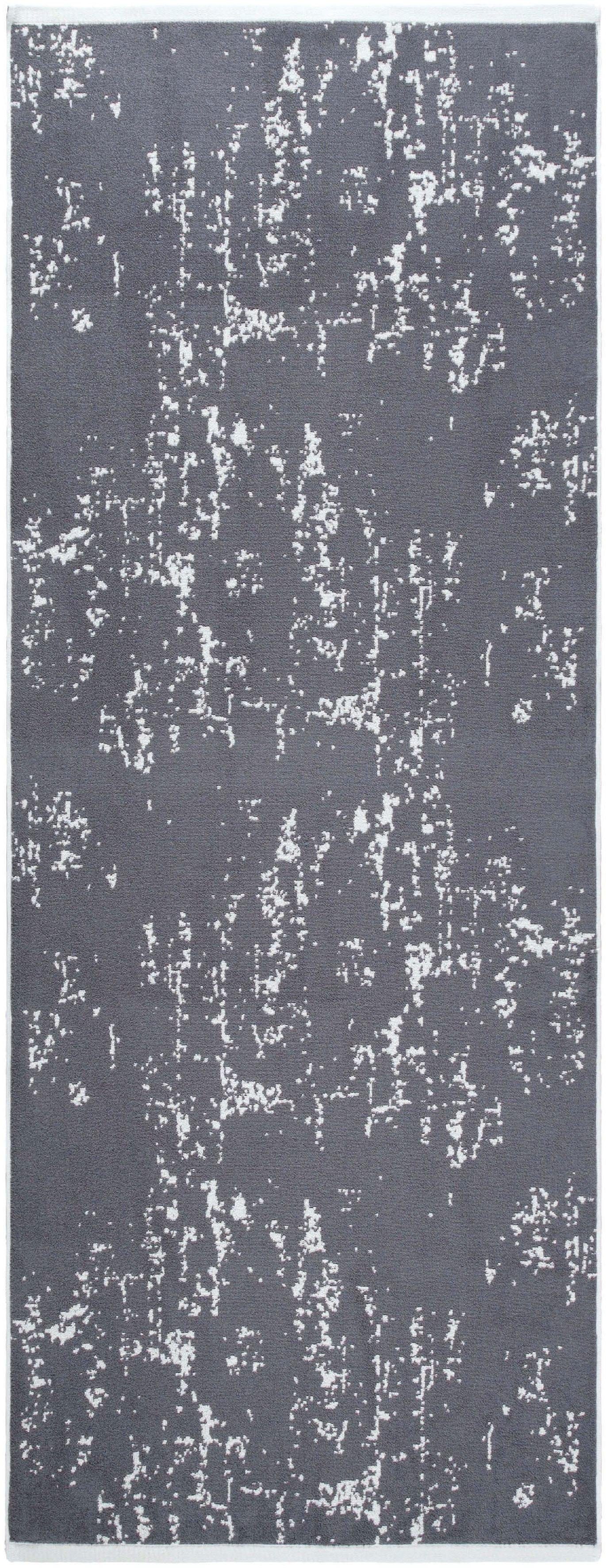 Rio, Saunatuch 75x200 Walkfrottee Baumwolle reine grau Egeria gemustert, (1-St), cm