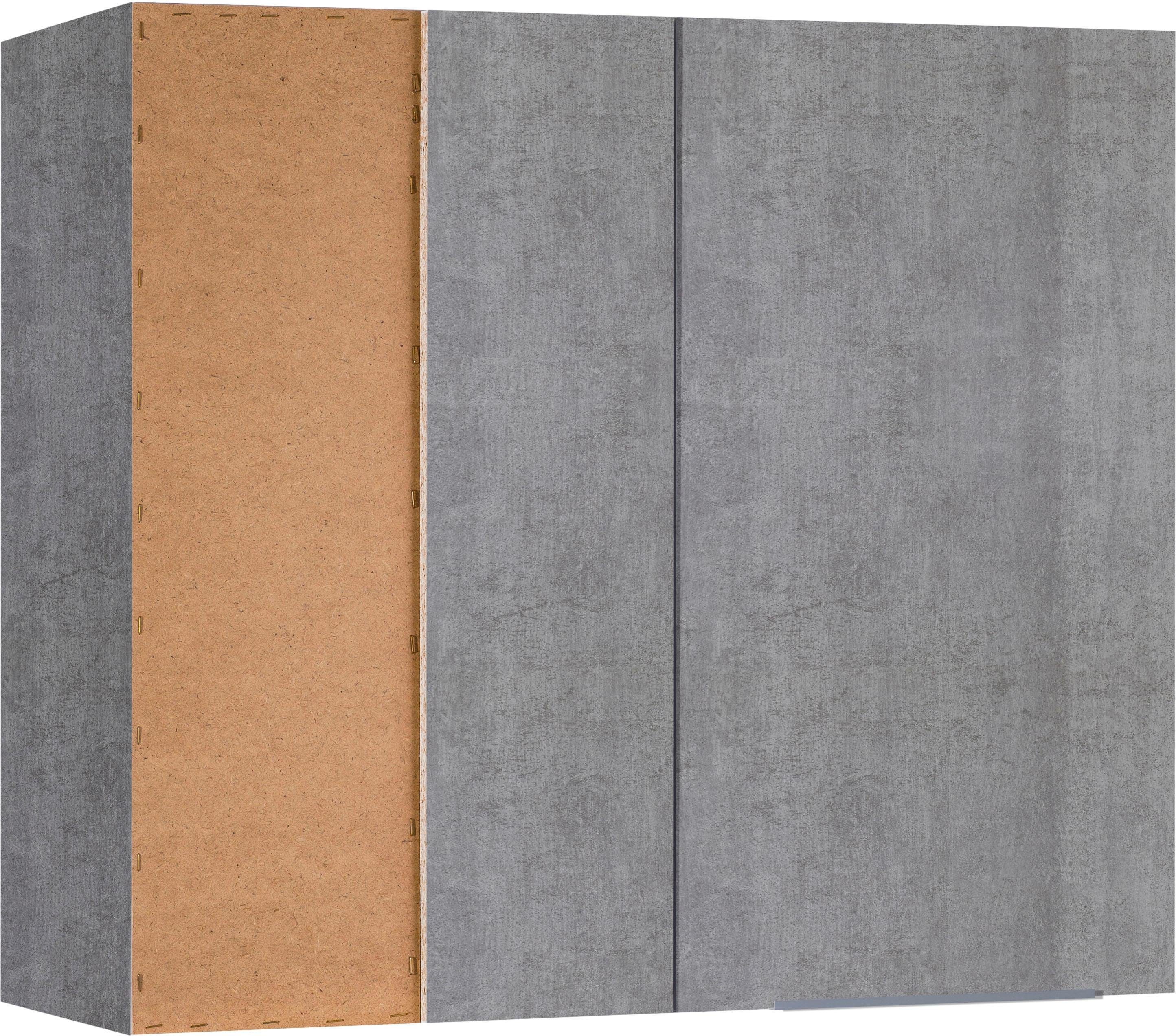 OPTIFIT Eckhängeschrank Tara betonfarben | betonfarben | Hängeschränke