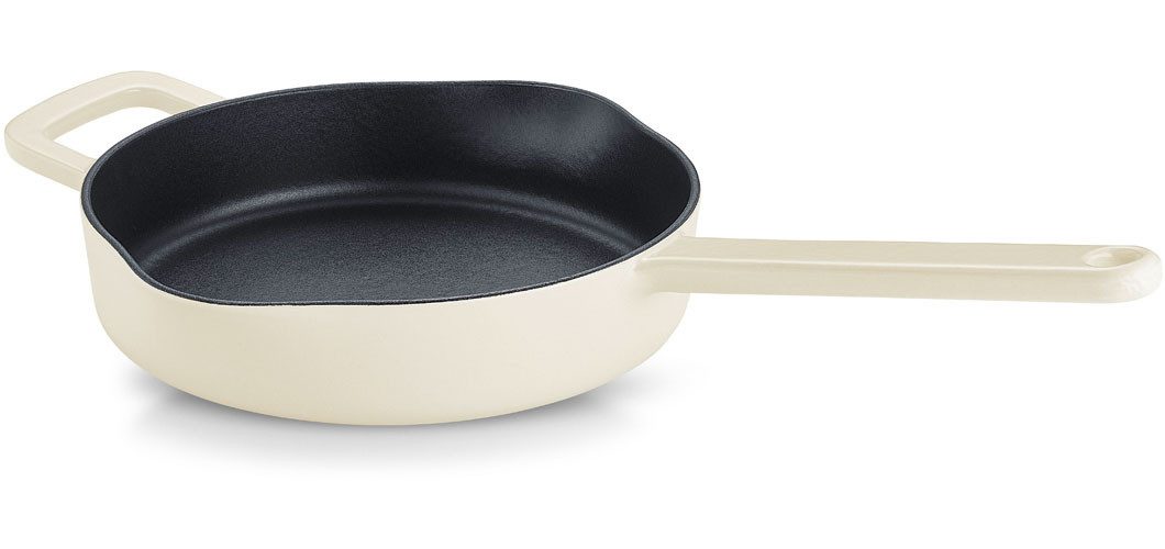 Fissler Bratpfanne Moments Collection Gusseisen, Pfanne, rund, Schüttrand mit Ausgießern, Gusseisen (1-tlg), Aroma-Bratfläche mit natürlichem Antihafteffekt