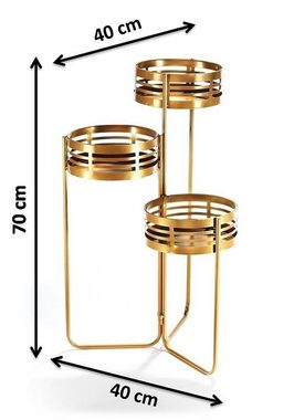 Kobolo Blumenständer Pflanzenständer Blumentreppe - gold - Metall (1 St)