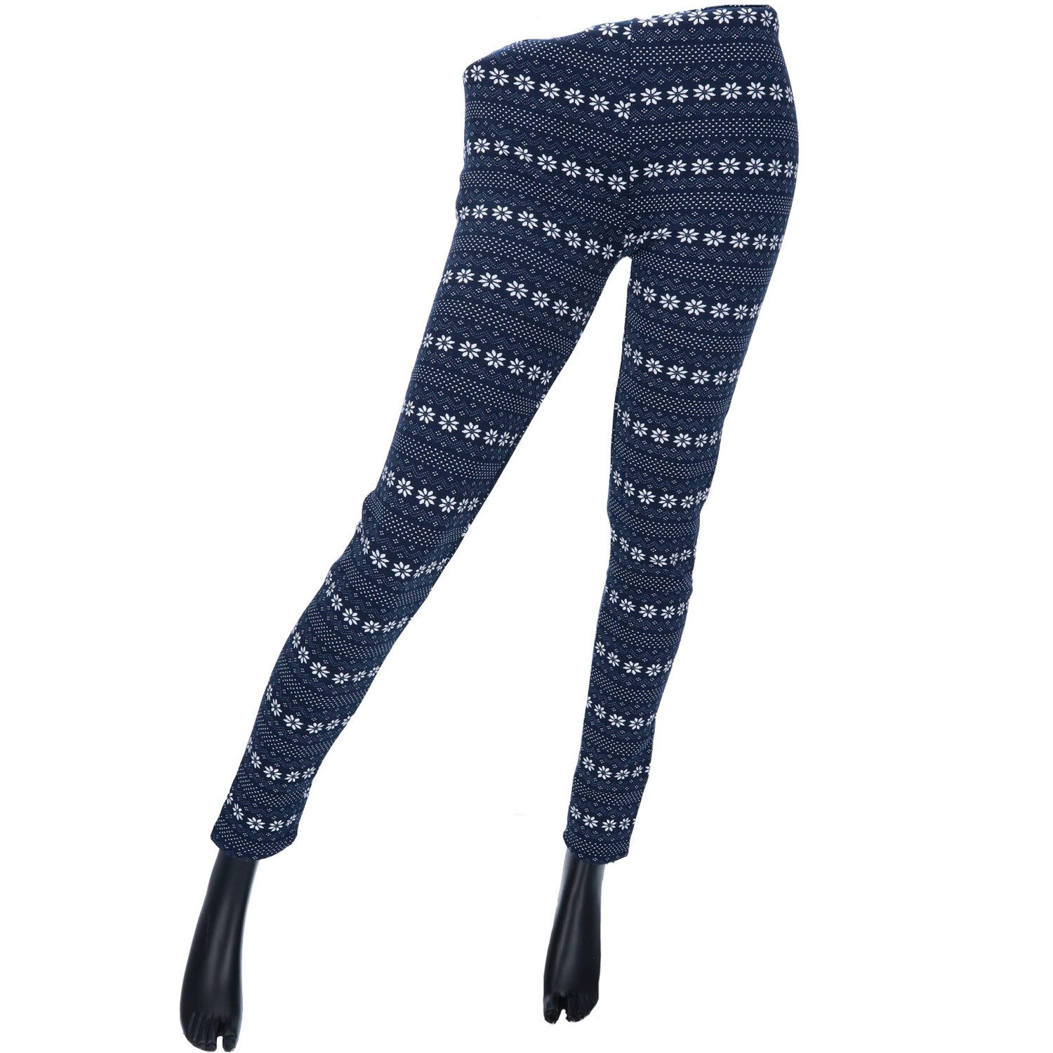Funktionsleggings Antonio Winter Leggings Norweger Style Gr. S/M blau