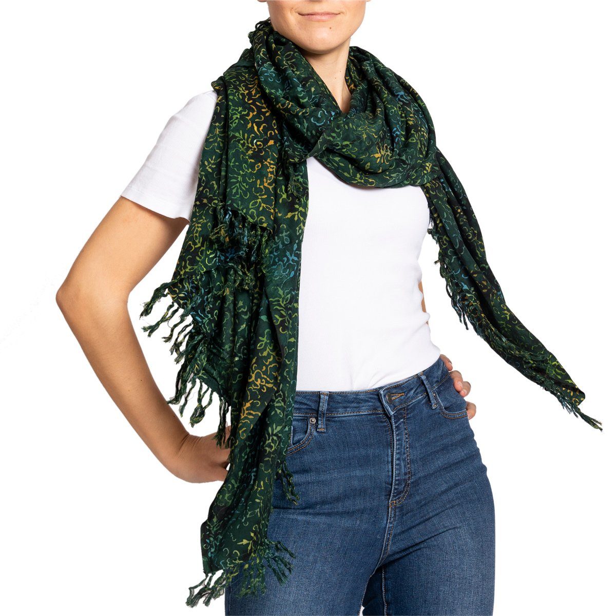 PANASIAM XXL-Schal sommerlicher Kuschelschal aus hochwertiger Viskose gut als Stola, Schultertuch Schal aber auch als Strandtuch oder Wickelrock tragbar