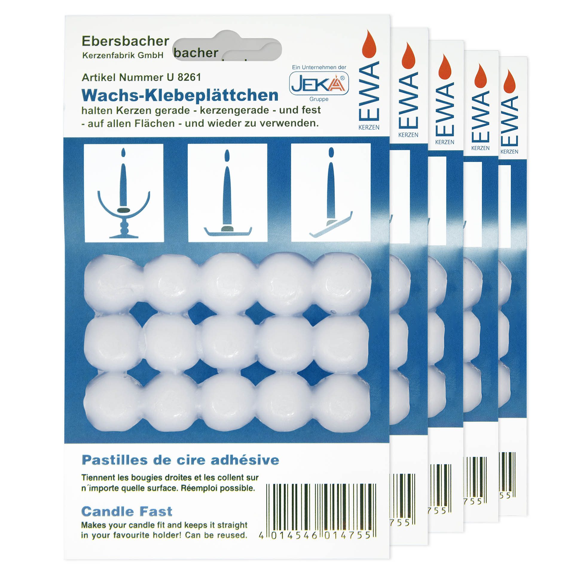 DistrEbution Klebepad Wachs Klebeplättchen, x15 pro günstig online kaufen