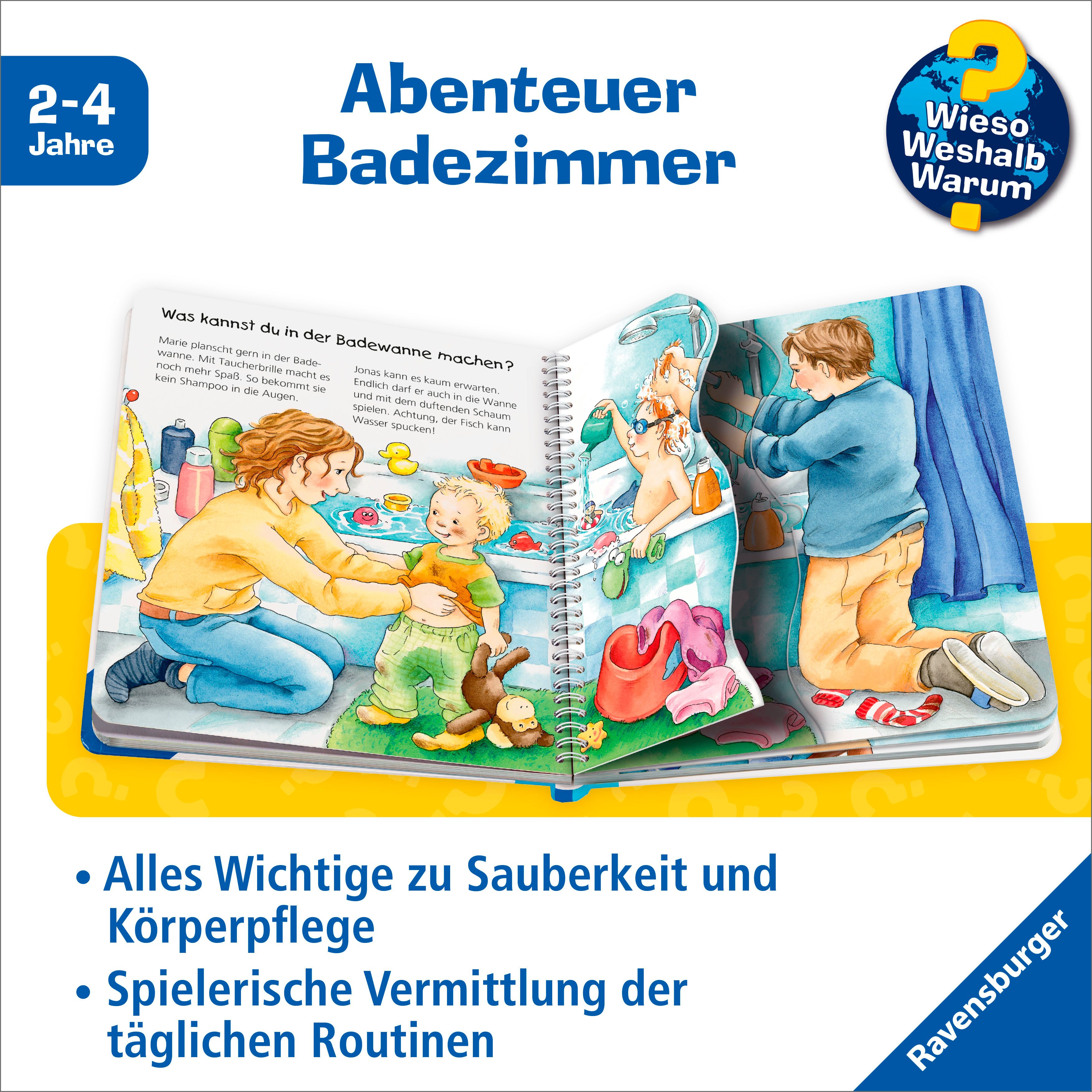 Ravensburger Kinderbuch Wieso? Weshalb? Warum? Junior, Zähne putzen, Pipi machen, Made in Europe