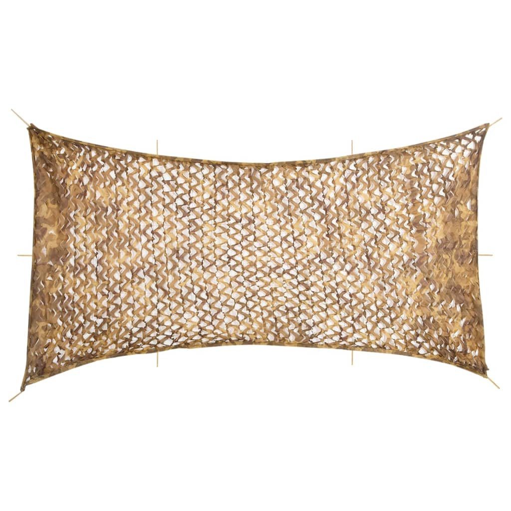 Sonnensegel 708 x 423 cm Tarnnetz mit Aufbewahrungstasche 708x423 cm Sandfarbe