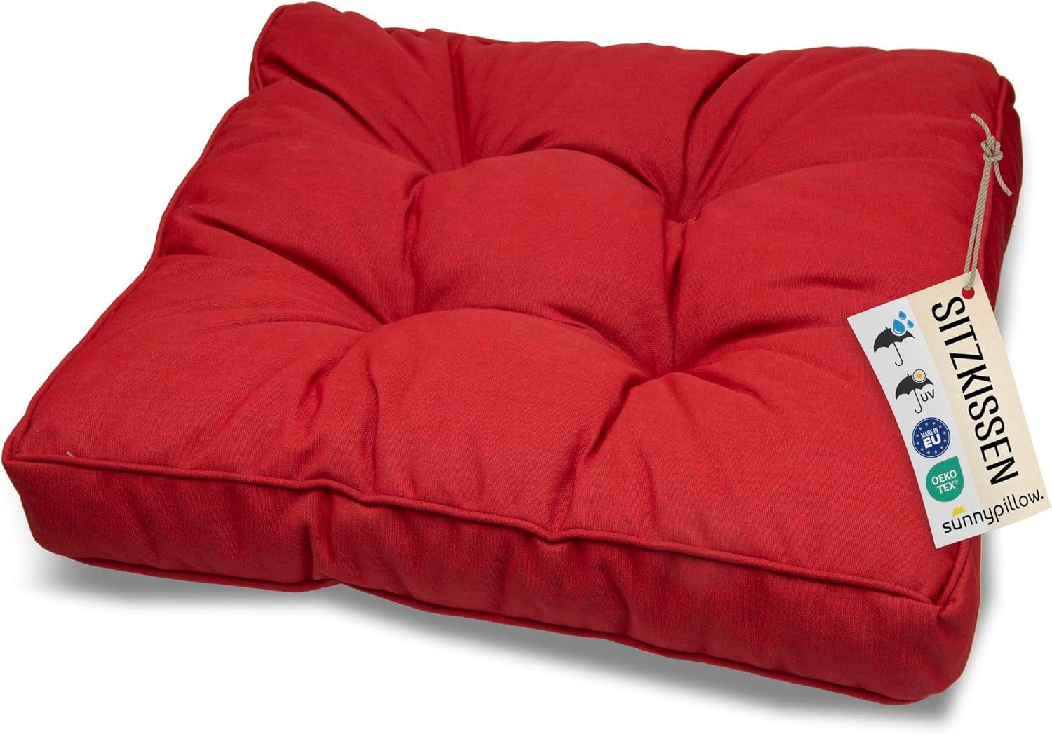 sunnypillow Stuhlkissen Gartenkissen für Gartenmöbel Rattanmöbel, Outdoor / günstig online kaufen