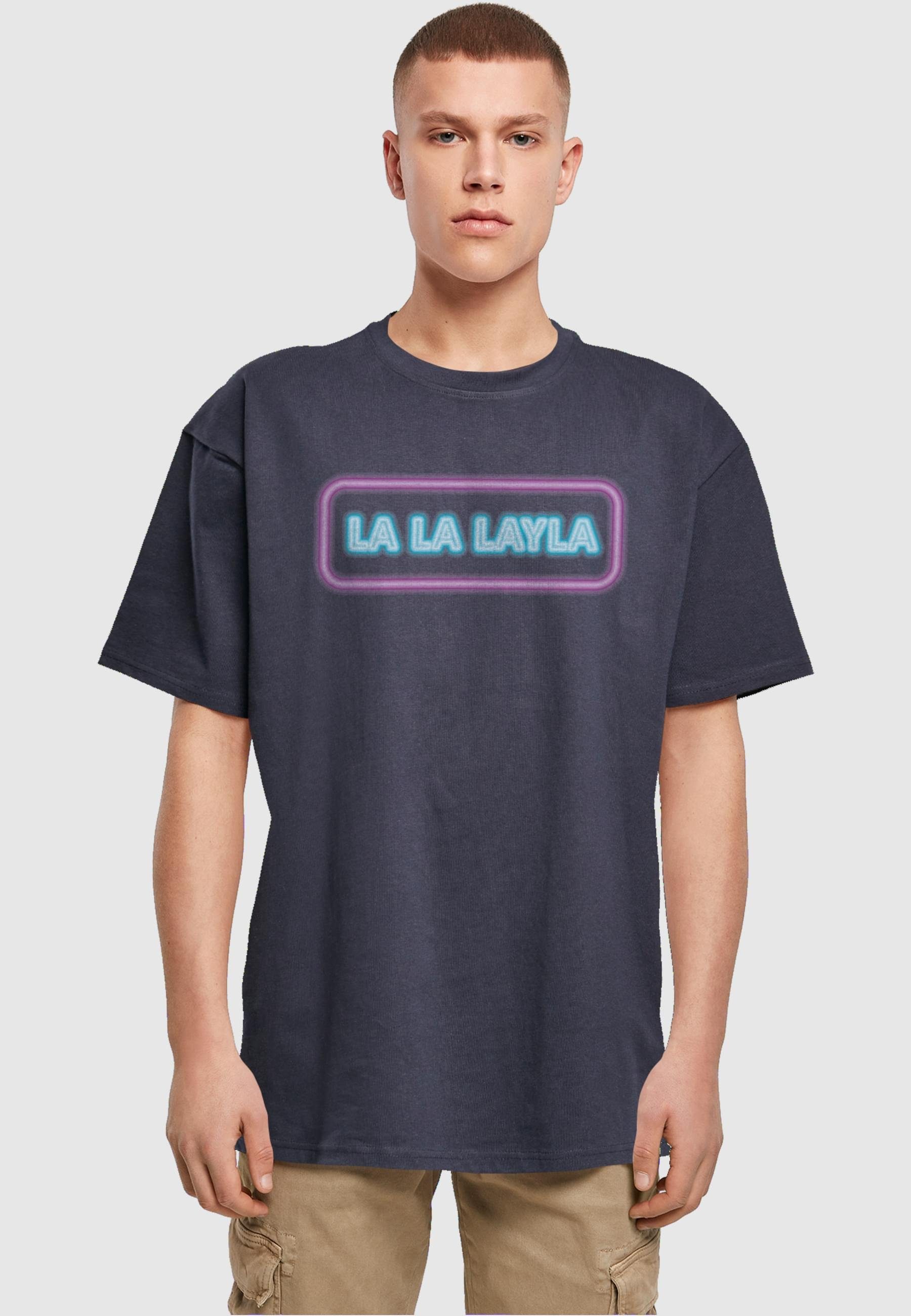 LA Oversize T-Shirt (1-tlg) LA Merchcode LAYLA Herren Tee navy