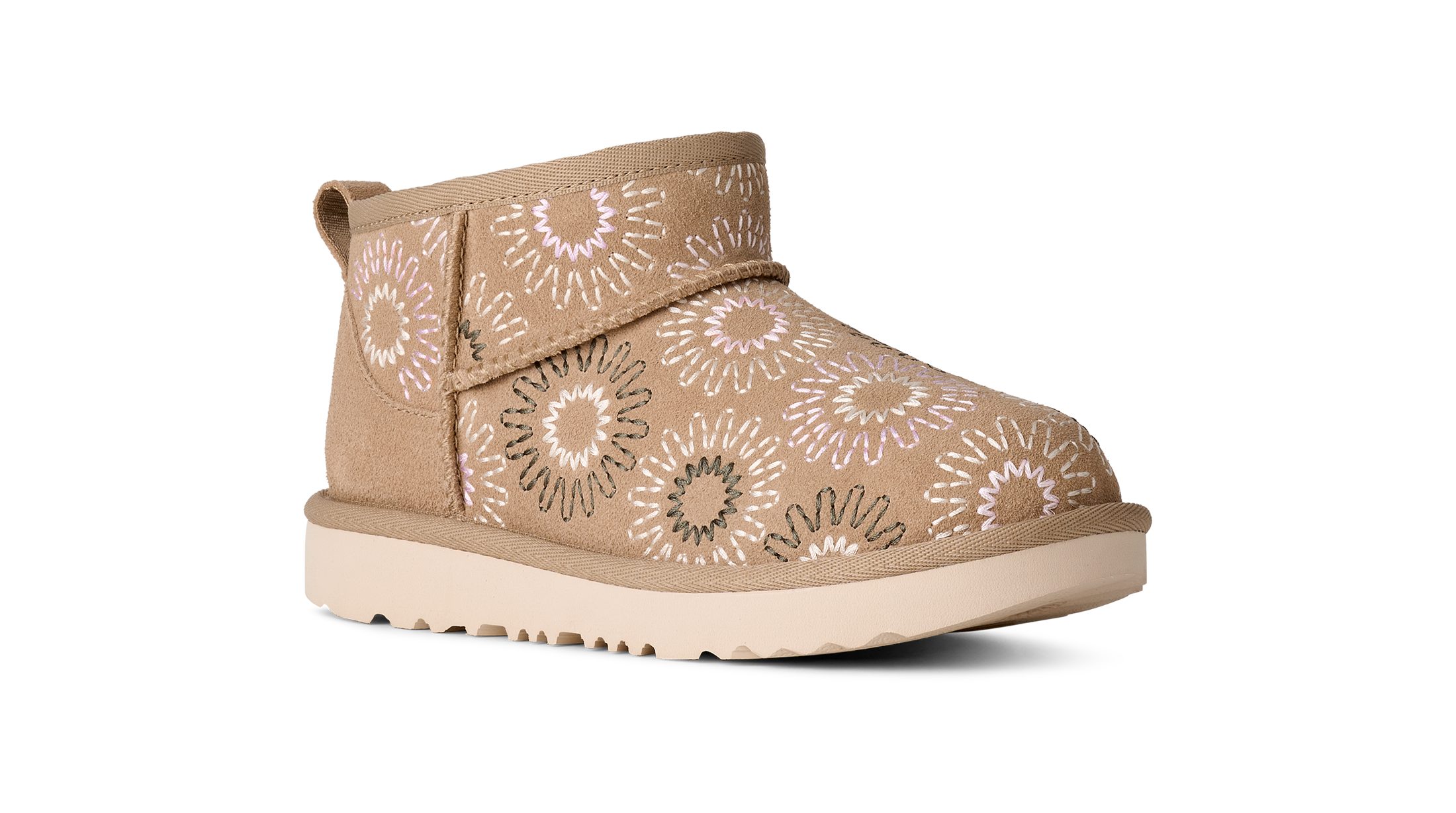 UGG CLASSIC ULTRA MINI SUN STITCH Schlupfboots High Top-Sneaker, Flats zum Schlupfen