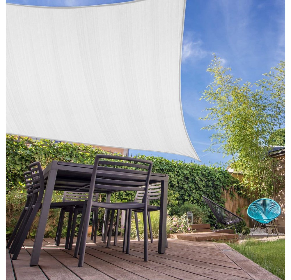 Thumbnail - Lumaland Sonnensegel Rechteck 3 x 4 Meter, Wetterbeständig, 100% HDPE mit Stabilisator für UV Schutz