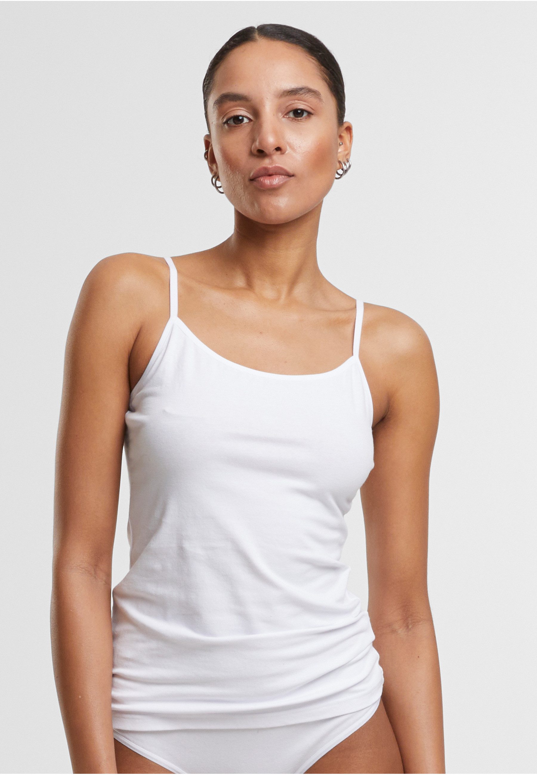 URBAN CLASSICS Muskelshirt Urban Classics Ladies Basic Tank Top Cotton 2-Pack (1-tlg)