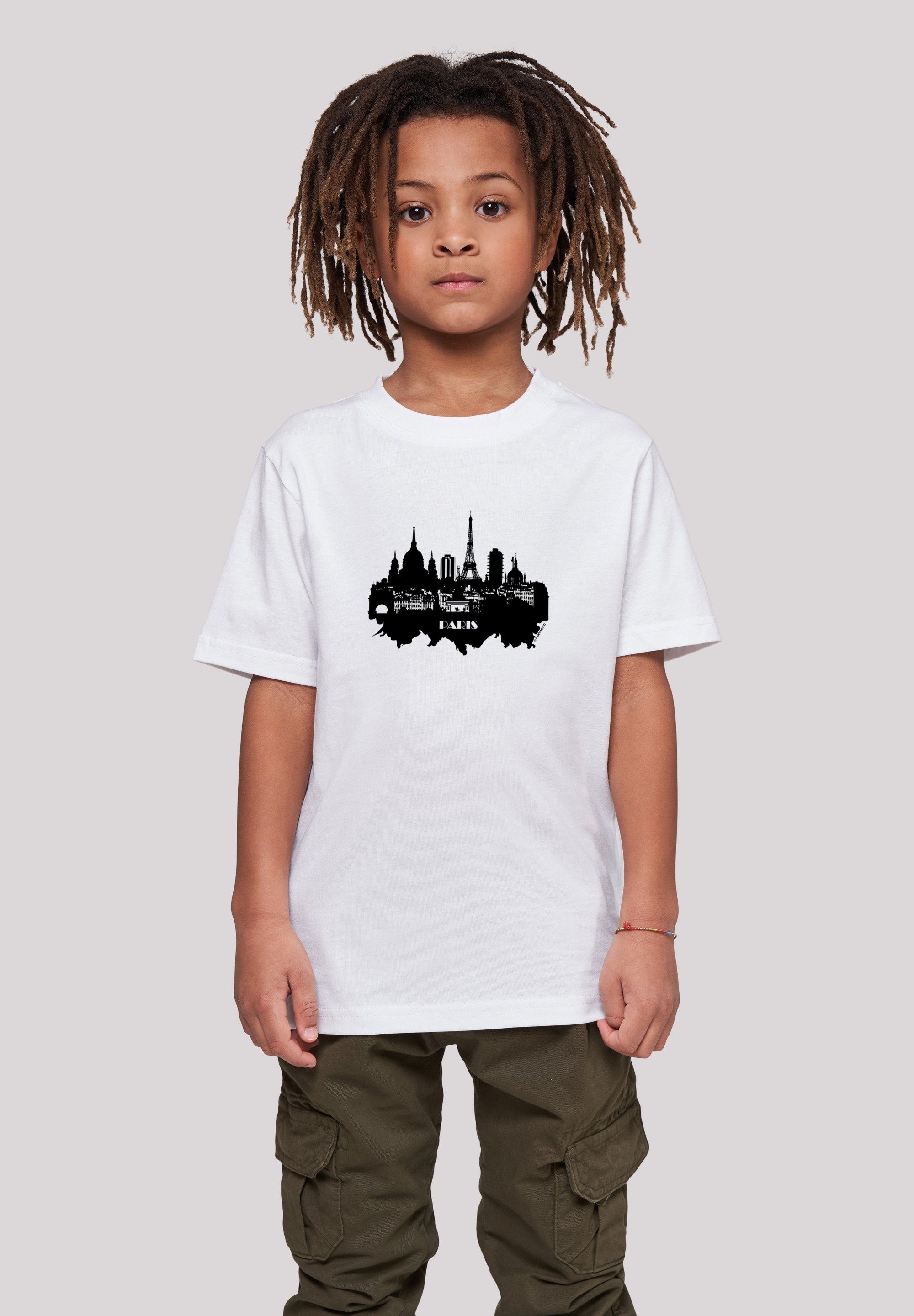 F4NT4STIC T-Shirt PARIS SKYLINE TEE UNISEX Print weiß
